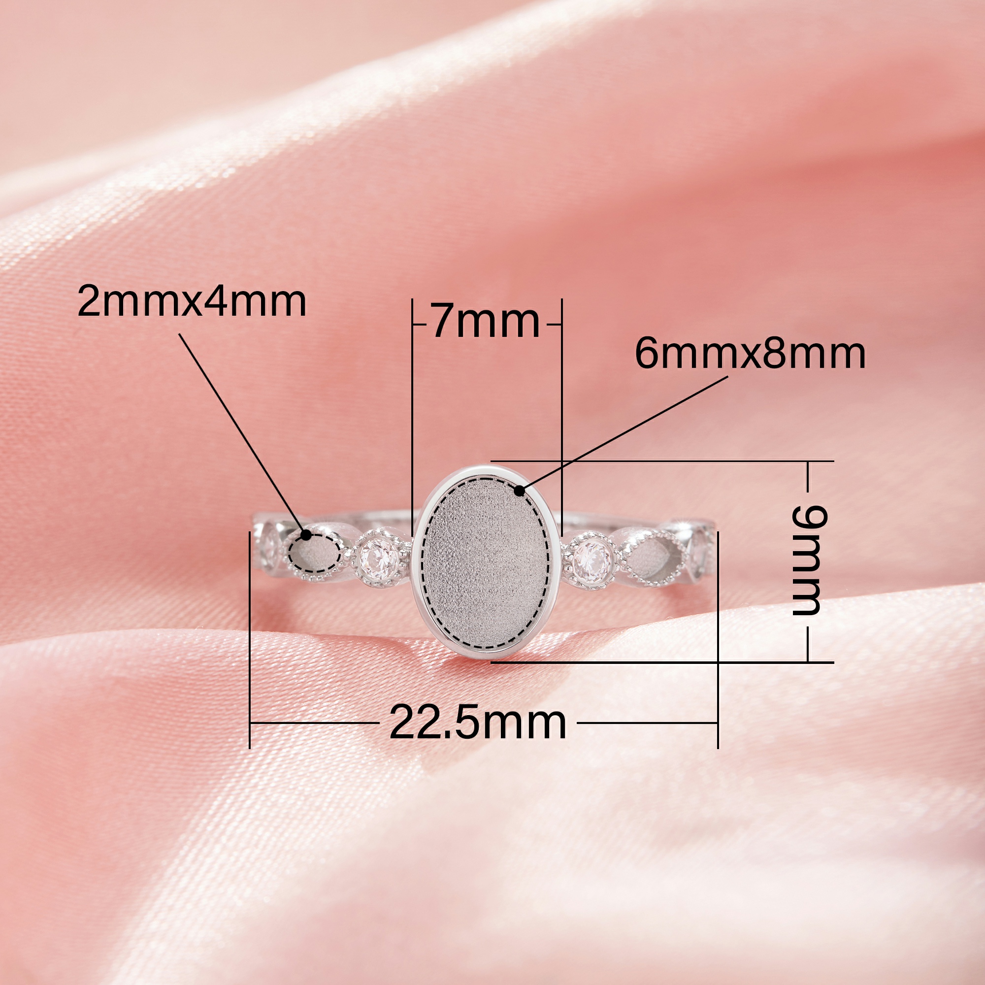 Keepsake Breast Milk Resin Oval Bezel Ring Settings,Solid 925 Sterling Silver Ring,Solid Back Oval Ring,DIY Ring Supplies For Gemstone 1222155