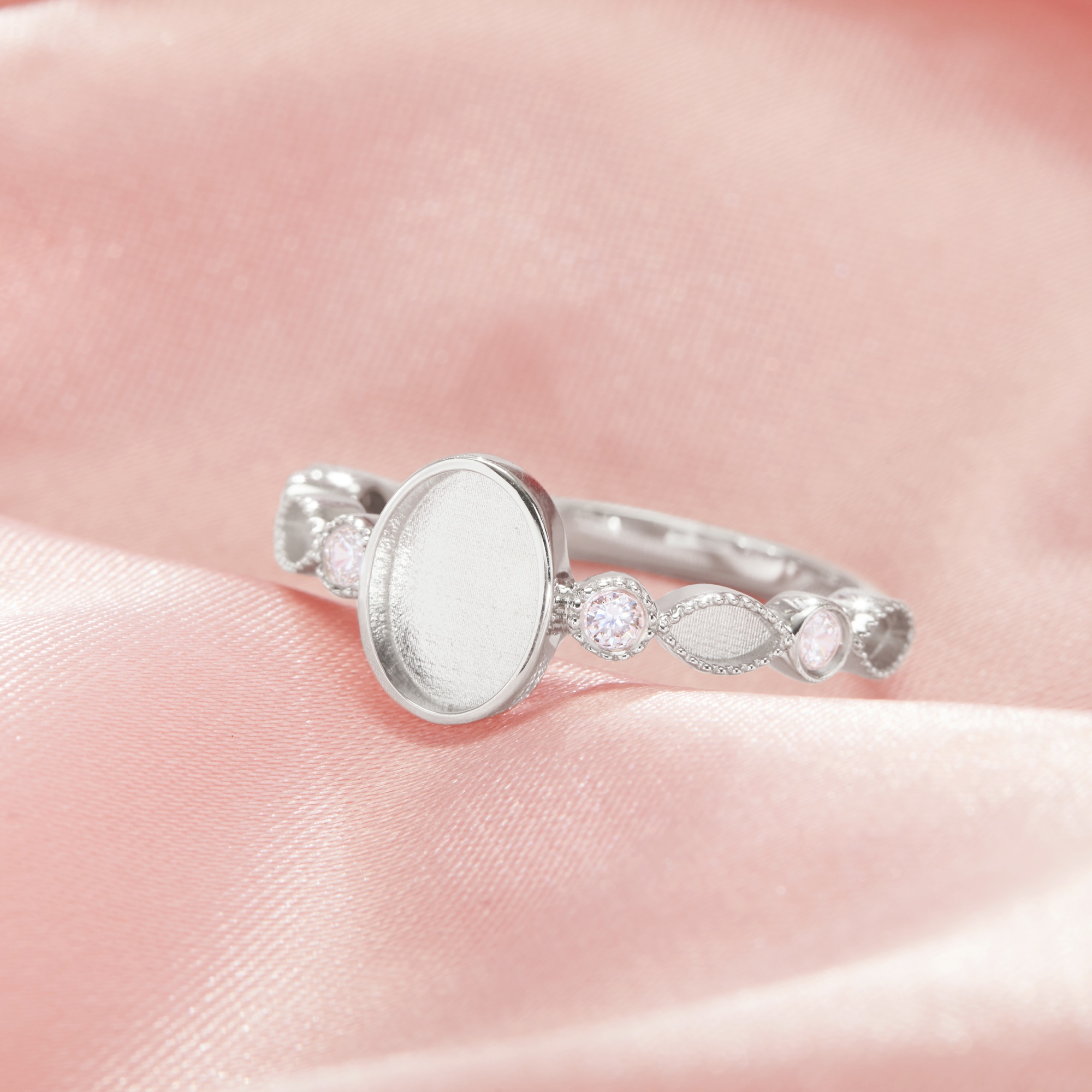 Keepsake Breast Milk Resin Oval Bezel Ring Settings,Solid 925 Sterling Silver Ring,Solid Back Oval Ring,DIY Ring Supplies For Gemstone 1222155