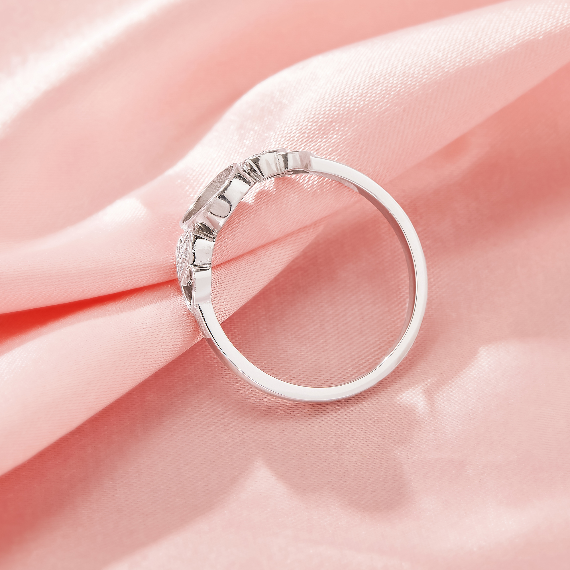 Keepsake Breast Milk Resin Oval Bezel Ring Settings,Solid 925 Sterling Silver Ring,Heart Shank CZ Stone Ring,DIY Ring Supplies 1222157-1