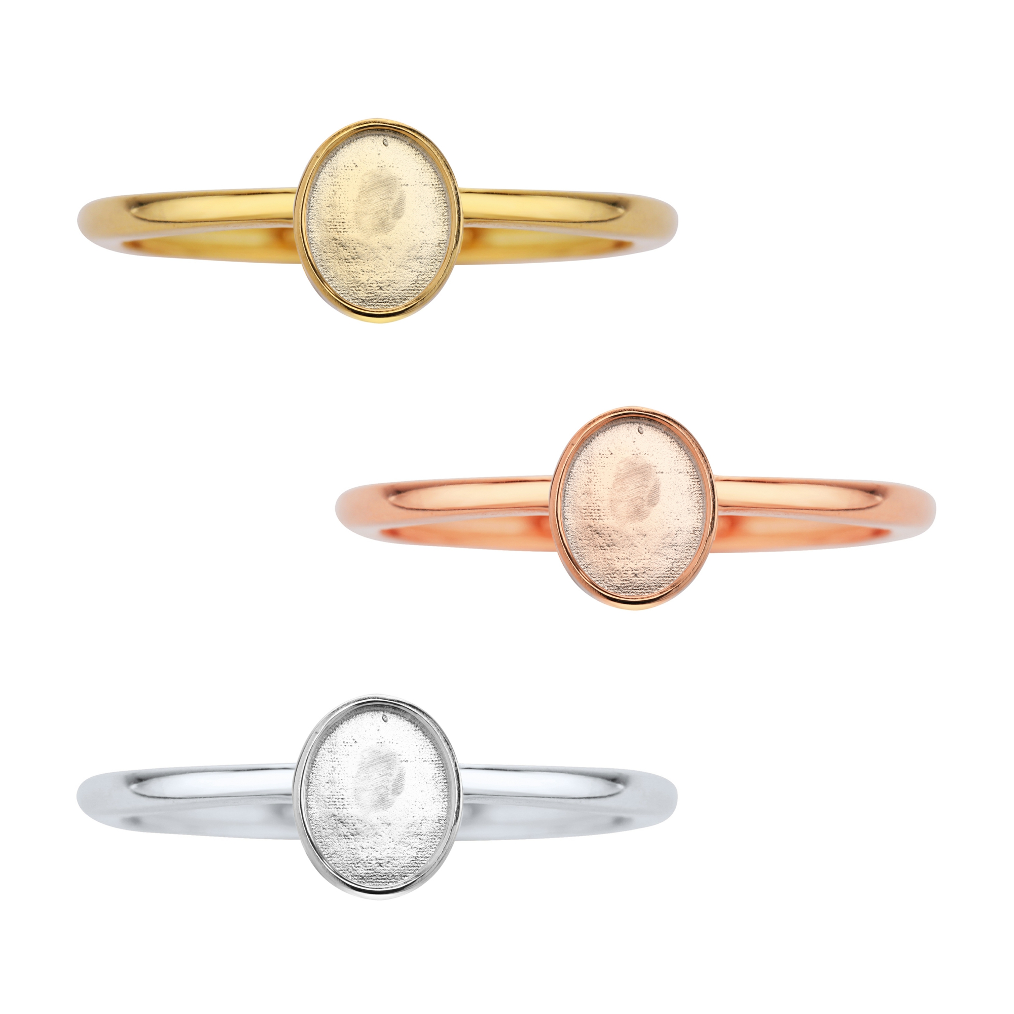 4x6MM Keepsake Breast Milk Resin Oval Ring Bezel Settings,Solid Back 925 Sterling Silver Rose Gold Plated Ring,DIY Memory Ring Supplies 1224187 - Click Image to Close