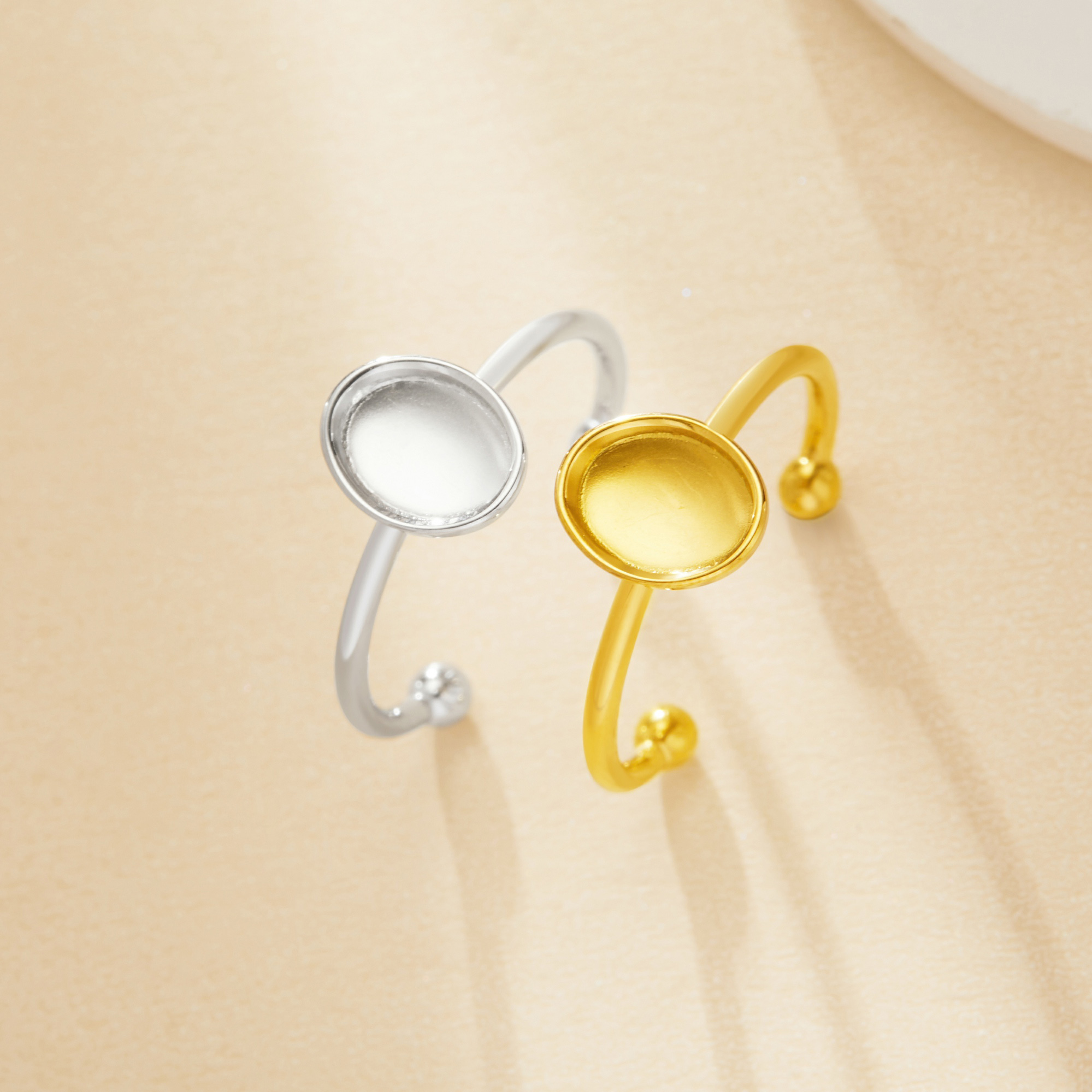 Keepsake Breast Milk Resin Oval Bezel Ring Settings,Stainless Steel Oval Ring,Adjustable Ring,DIY Ring Blank Supplies 1224227