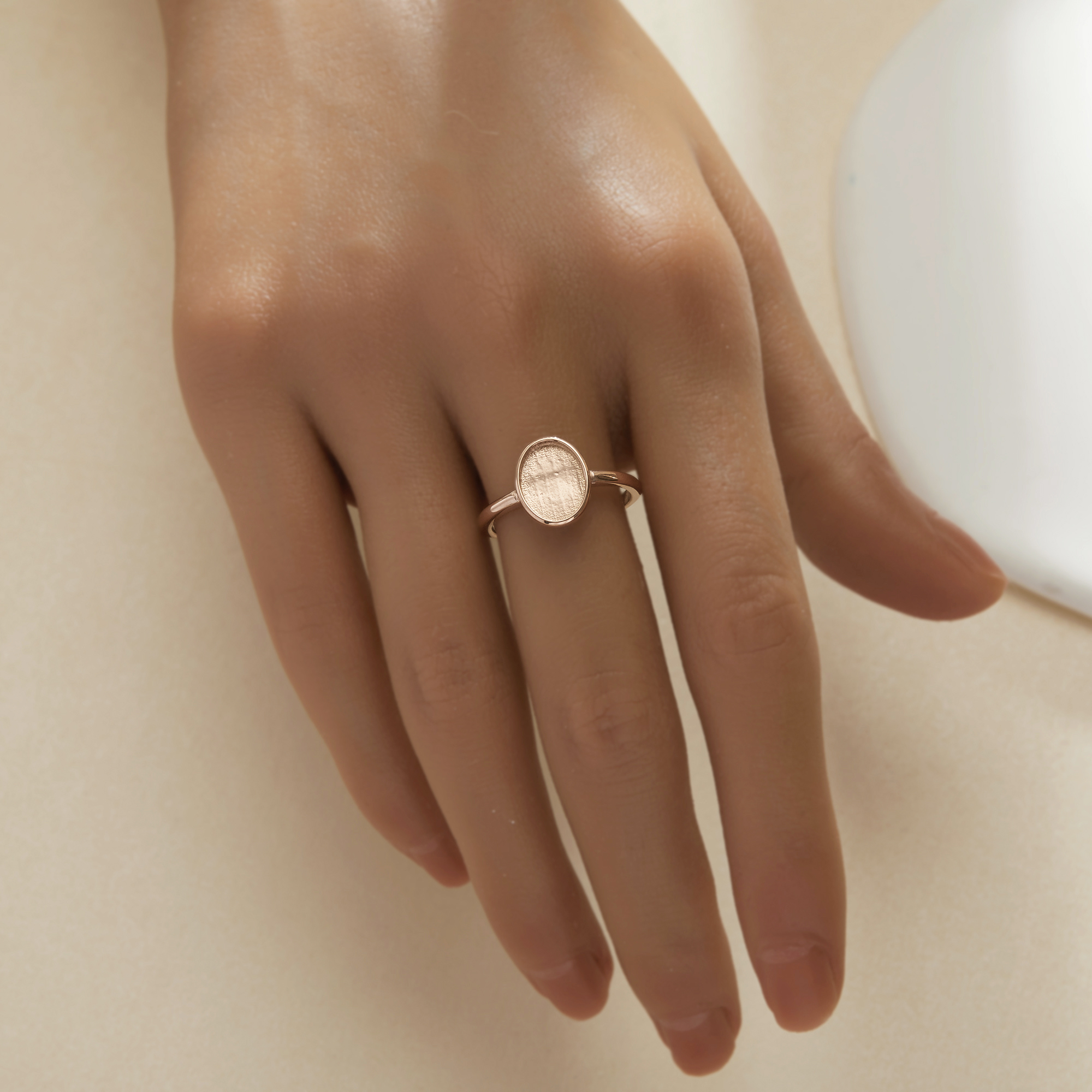 Keepsake Breast Milk Resin Oval Bezel Ring Settings,Stainless Steel Resin DIY Handmade Findings Ring Blank Supplies 1224230