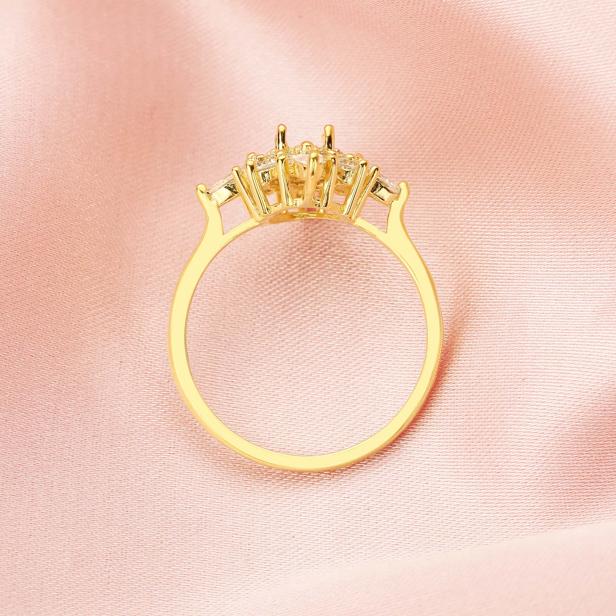 4x6MM Oval Prong Ring Settings,Keepsake Solid 14K 18K Gold Moissanite Ring,Vintage Ring,Art Deco Ring,DIY Ring Supplies 1227002 - Click Image to Close