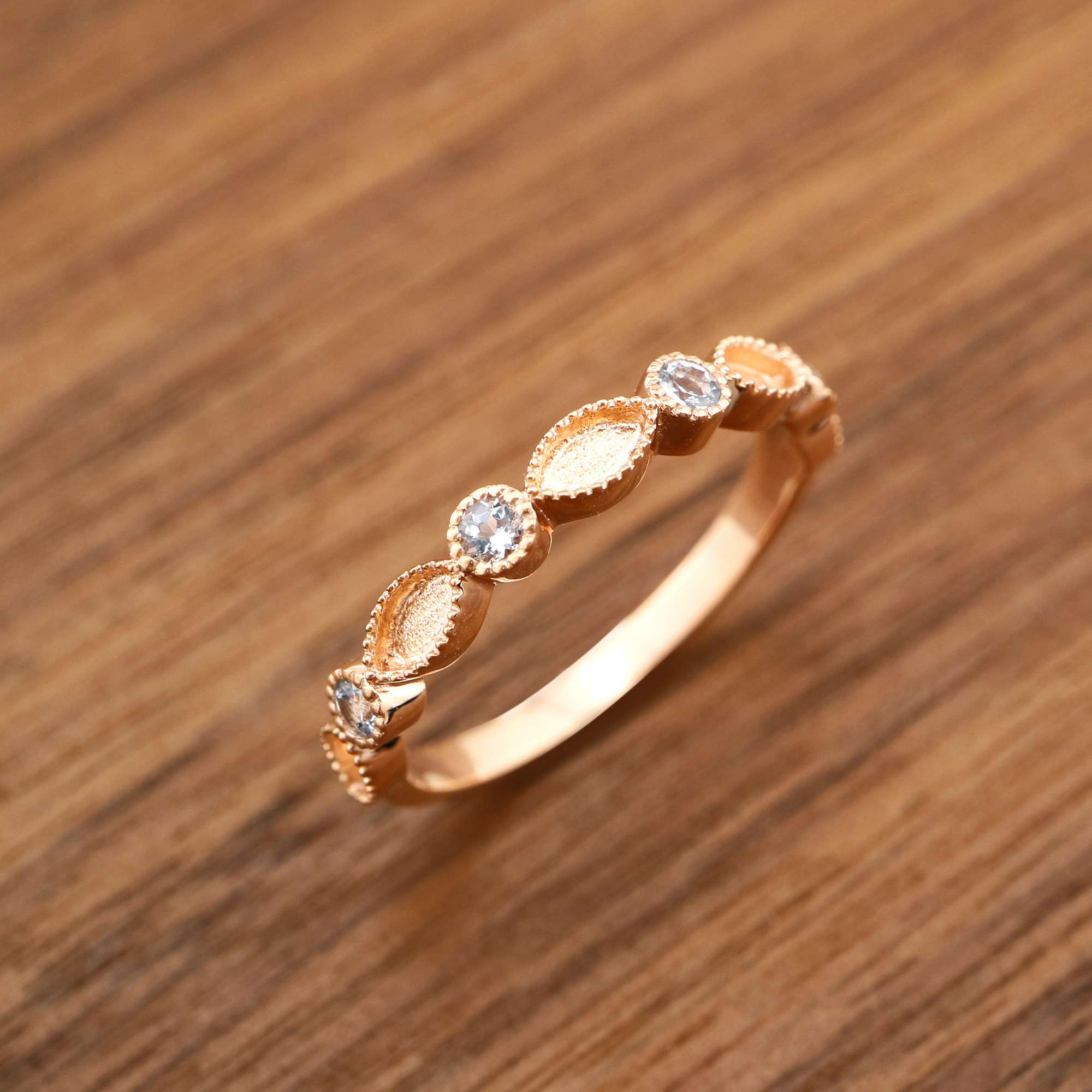 Keepsake Solid 14K Gold Ring Settings for Breast Milk Resin 2x4MM Marquise Bezel with 2mm Birthstone Stackable Ring Bezel 1294212 - Click Image to Close