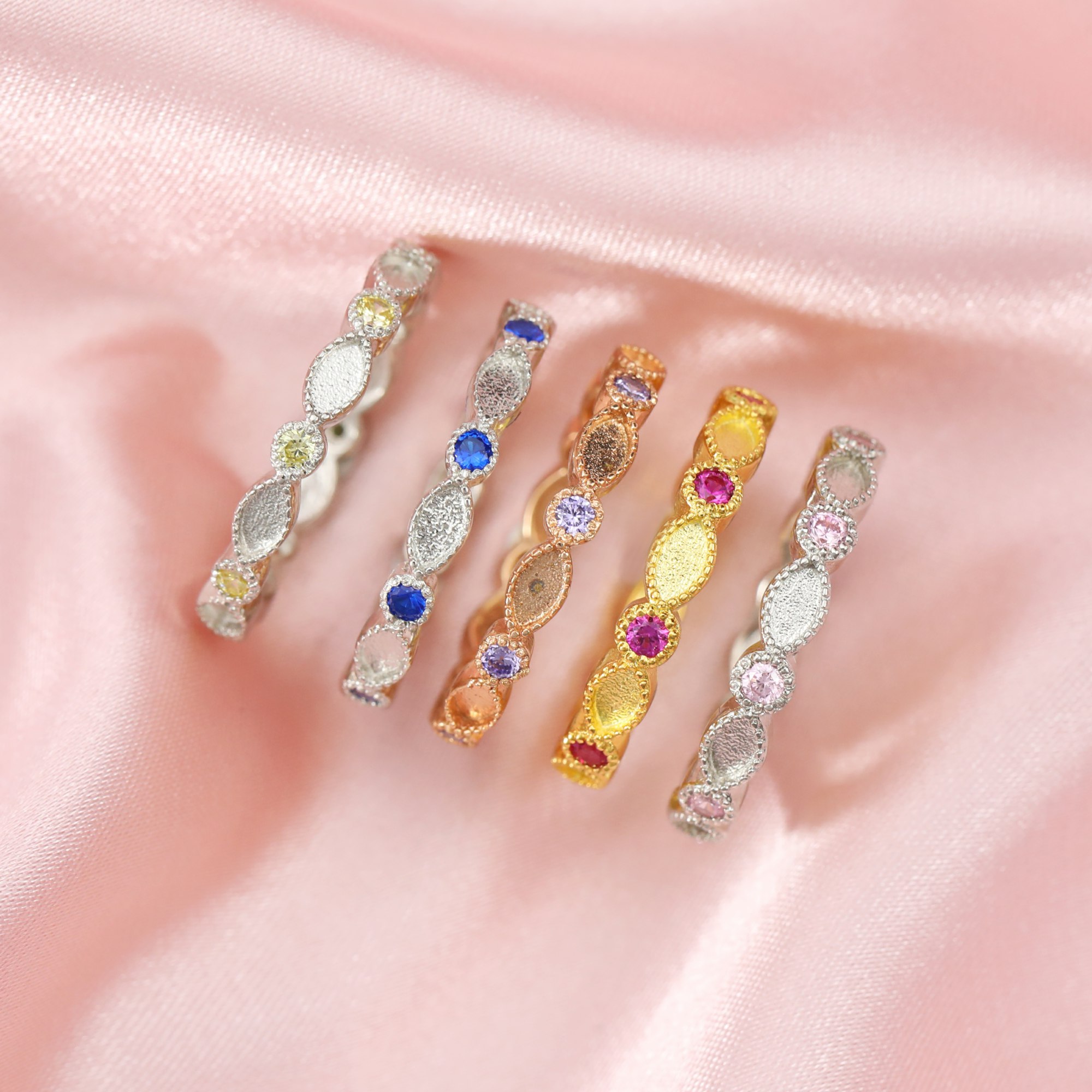 Full Band Keepsake Marquise Breast Milk Ring Bezel Solid 9K 14K 18K Gold Ring Settings Resin 2x4MM Bezel 2mm Birthstone Stackable Ring DIY 1294267 - Click Image to Close