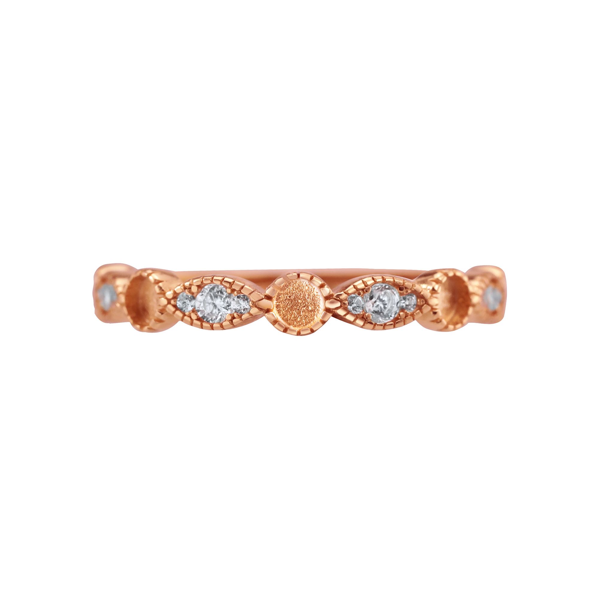 Keepsake Breast Milk Resin Ring Settings Solid 925 Sterling Silver Rose Gold Plated 2MM Round Bezel with Colored CZ Birthstone Stackable Ring Bezel 1294282 - Click Image to Close