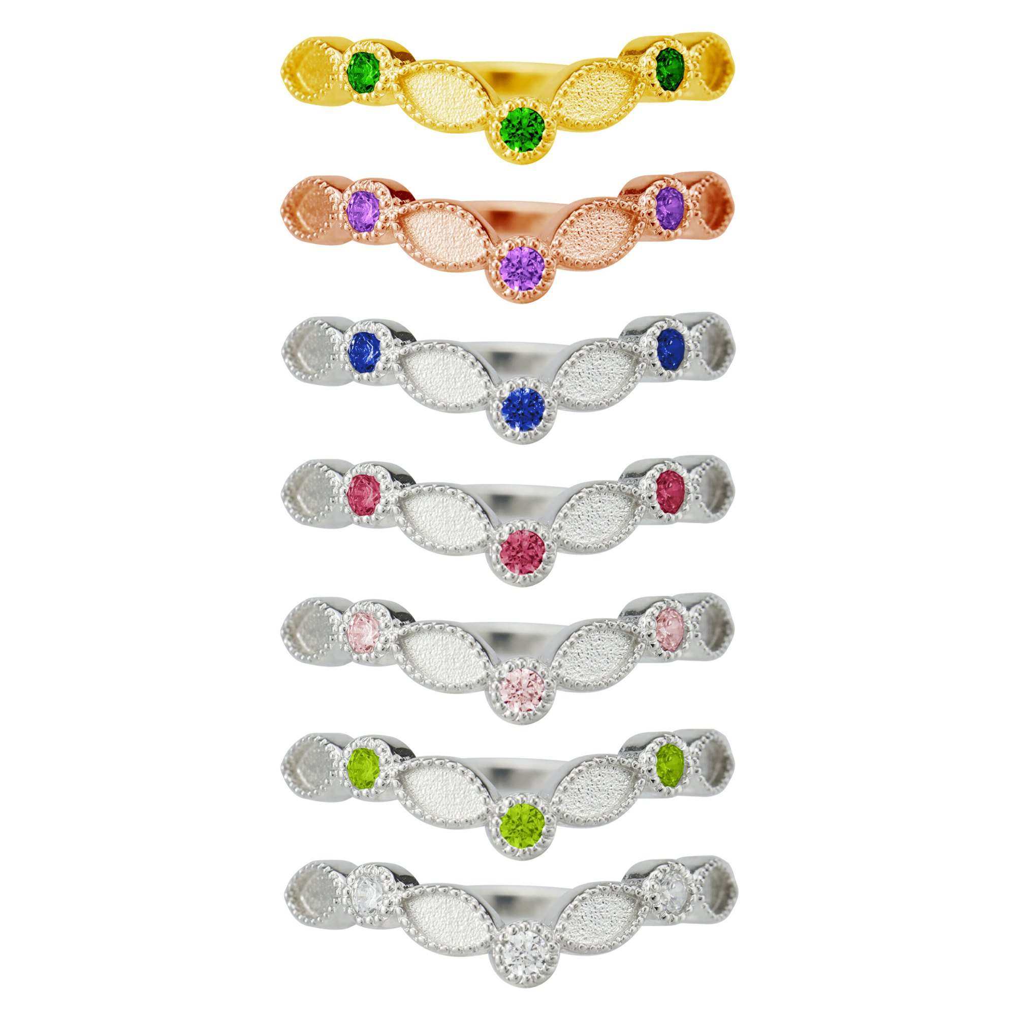 Keepsake Solid 9K 14K 18K Gold Ring Settings for Breast Milk Resin 2x4MM Marquise Bezel with 2mm Birthstone Stackable Ring Curved Bezel 1294287 - Click Image to Close