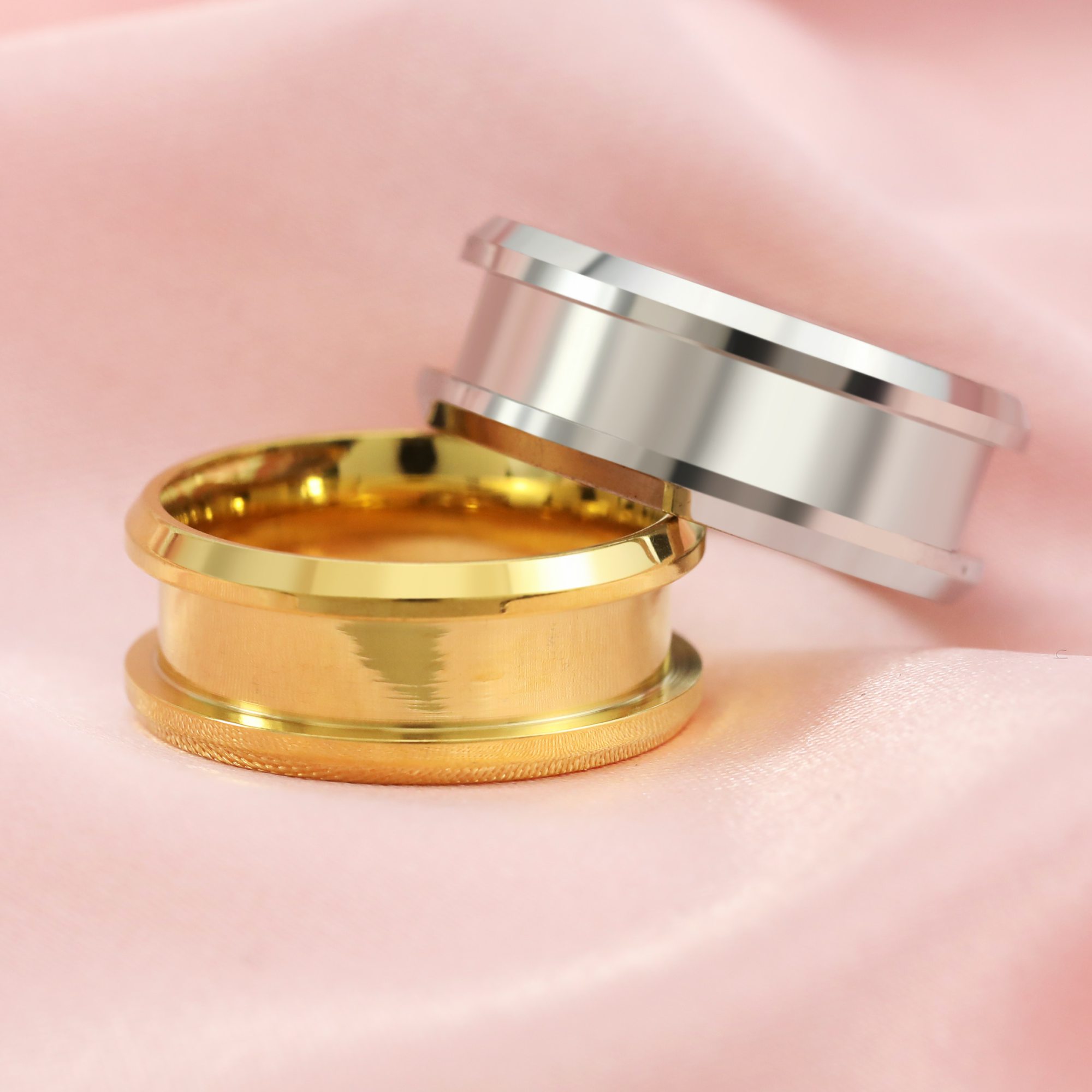 Keepsake Breast Milk Resin Ashes Channel Ring Settings Bezel Solid 14K/18K Gold DIY Jewelry Supplies 1294347 - Click Image to Close