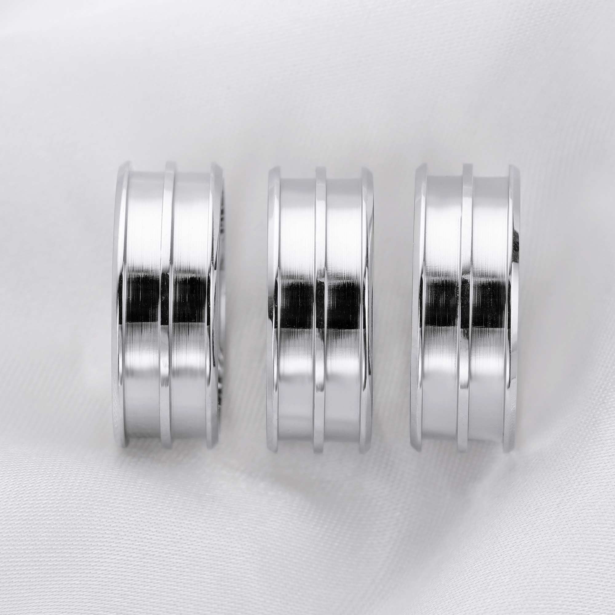 2.6+2.6MM Keepsake Mens' Resin Ashes Channel Ring Settings,Double Channel Bezel Stainless Steel Ring Settings,Cremation Ring,Memorial Ring 1294520 - Click Image to Close