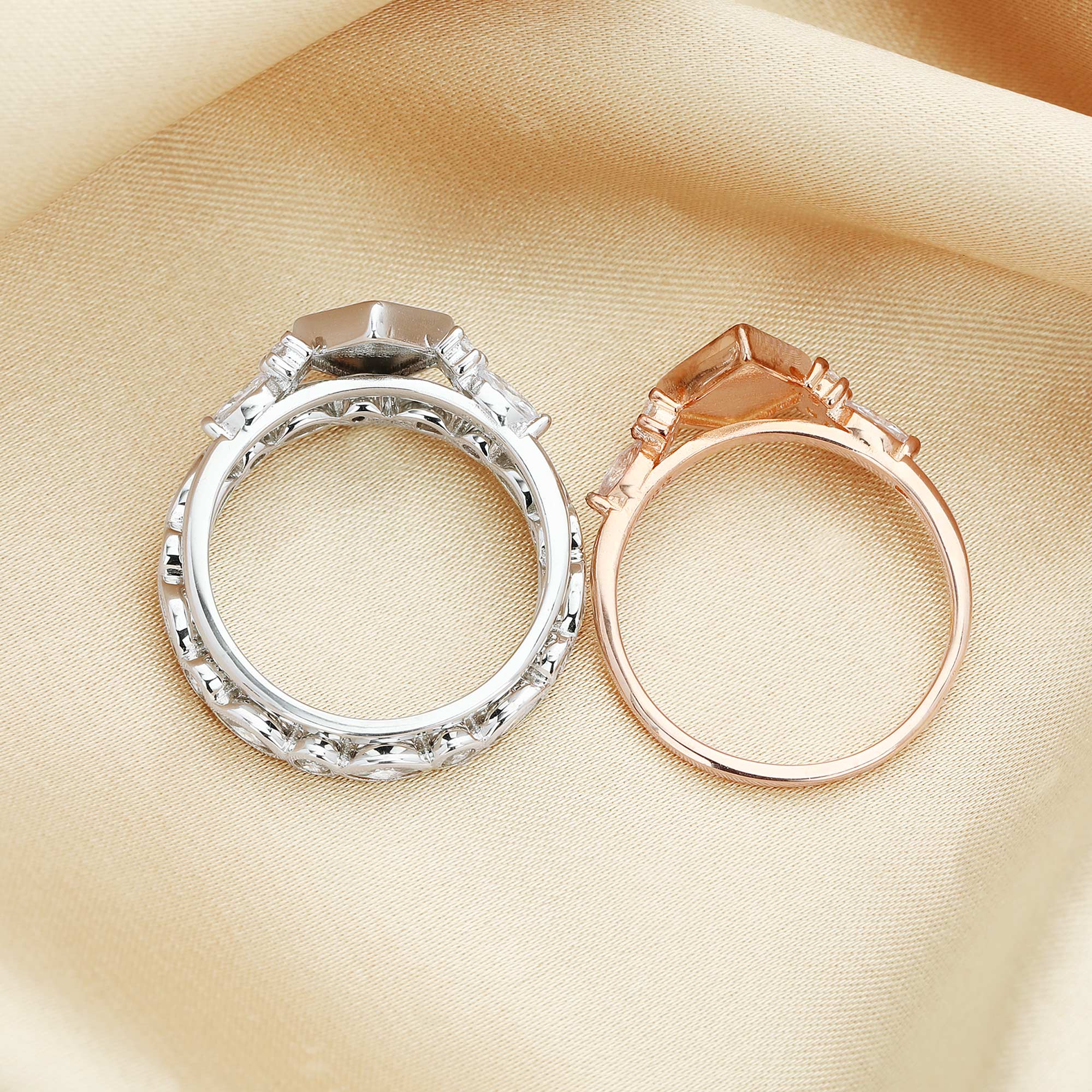 7x10MM Keepsake Breast Milk Resin Ring Settings,Stackable Ring Set,Solid Back Kite Bezel Ring for Resin,Solid 925 Sterling Silver Ring,DIY Ring Supplies 1294582 - Click Image to Close