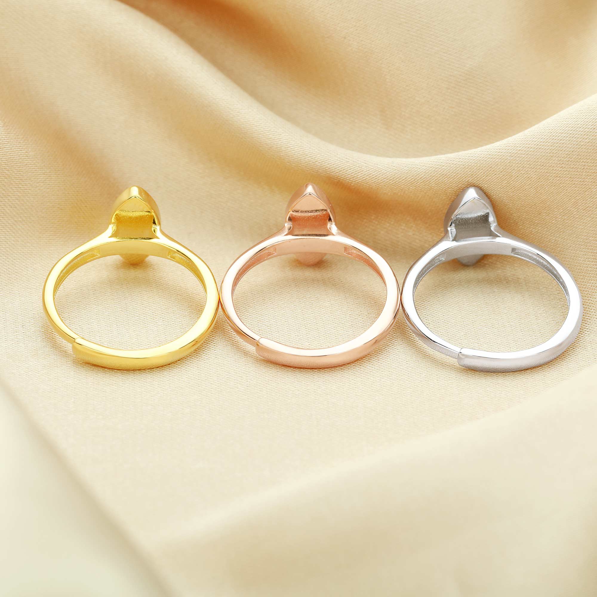 5x10MM Keepsake Breast Milk Resin Marquise Bezel Ring Settings,High Bezel Stackable Ring 1294596 - Click Image to Close