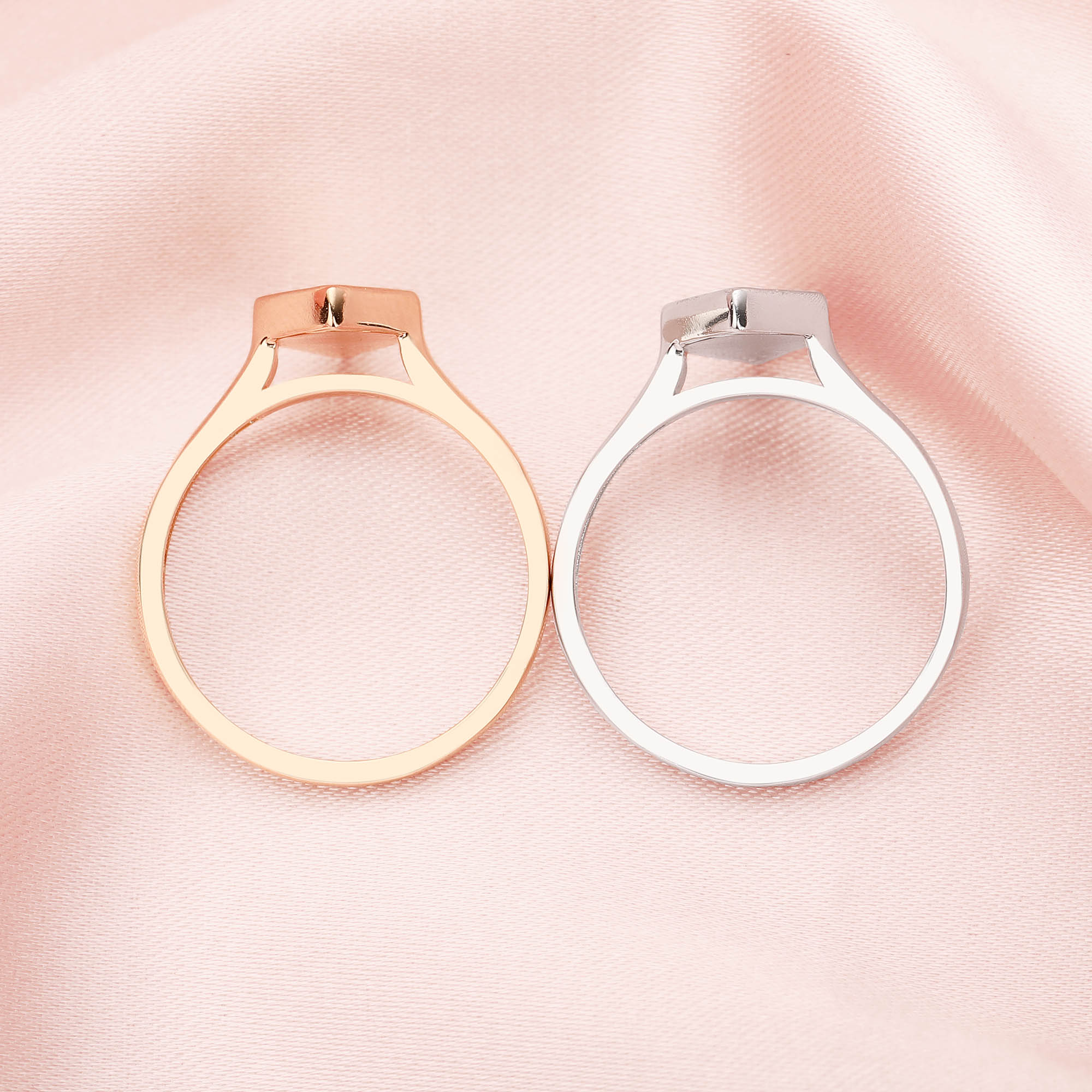 7x10MM Keepsake Breast Milk Resin Kite Cut Bezel Ring Settings,Solid 14K 18K Gold Ring,Simple Ring,DIY Ring Supplies 1294641 - Click Image to Close