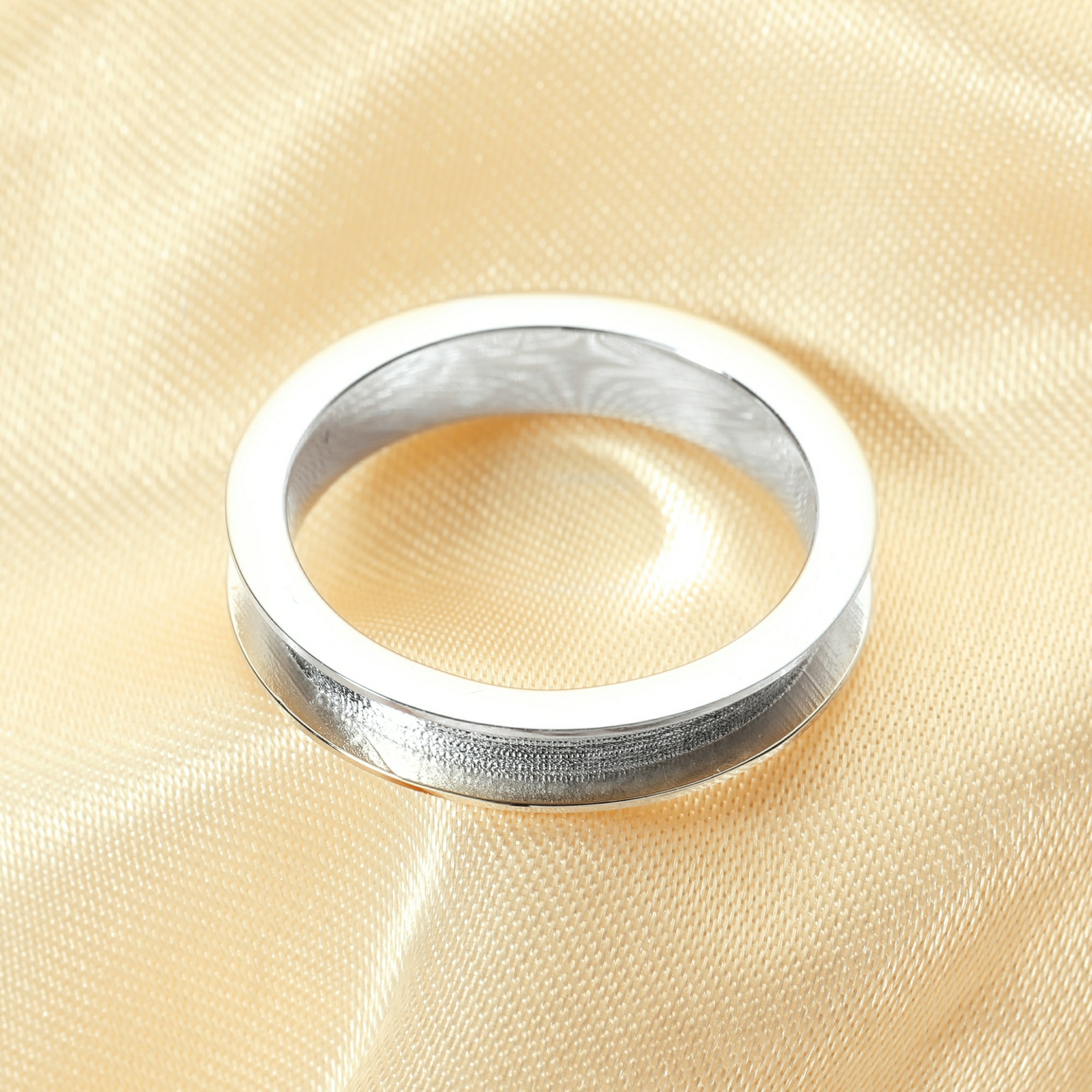 Keepsake Resin Ashes Channel Ring Settings,Solid 925 Sterling Silver Ring,Channel Bezel Ring Settings,DIY Ring Supplies 1294690 - Click Image to Close