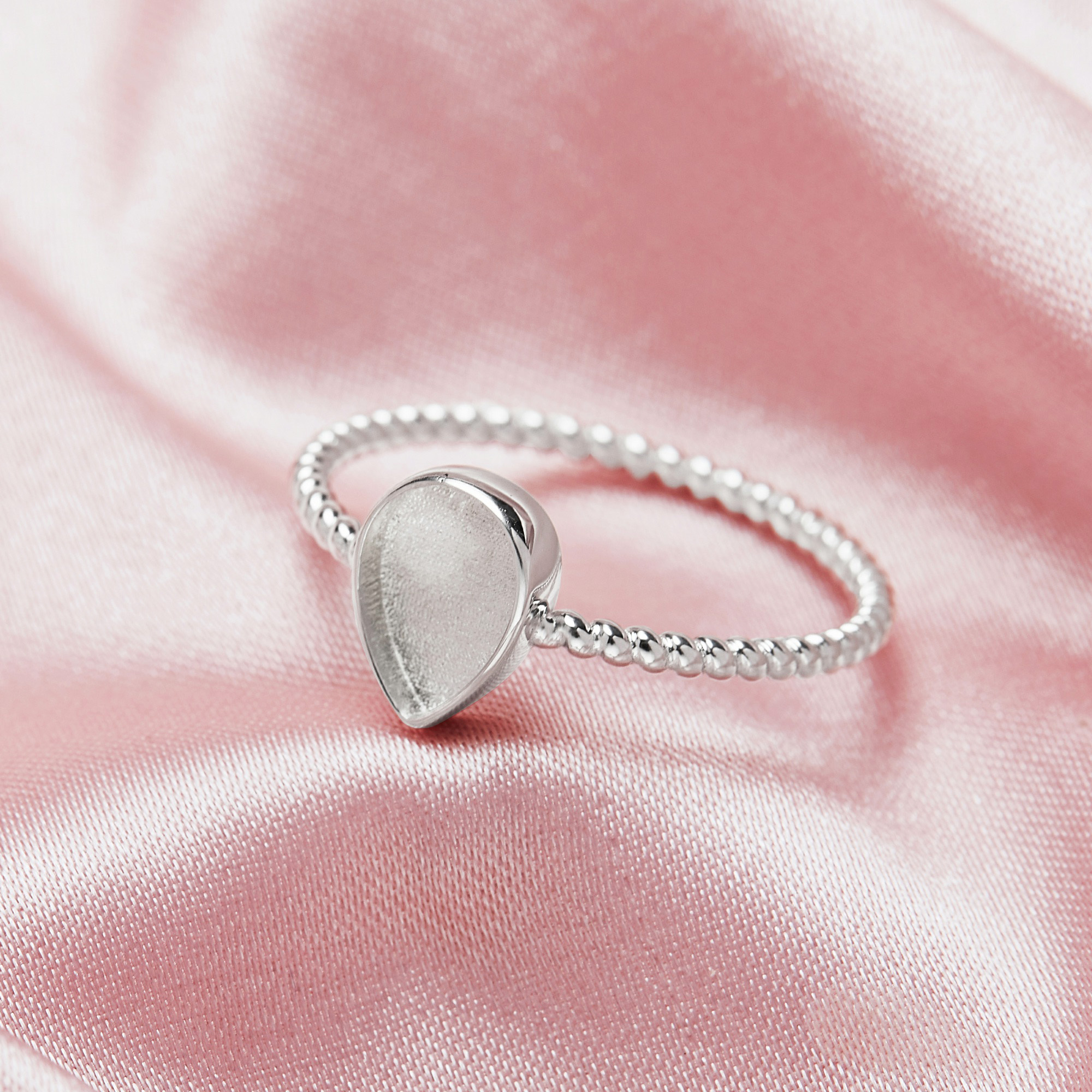 Keepsake Breast Milk Resin Pear Bezel Ring Settings,Solid 14K 18K Gold Ring,Simple Twist Bezel Ring,DIY Ring Supplies For Gemstone 1294719 - Click Image to Close