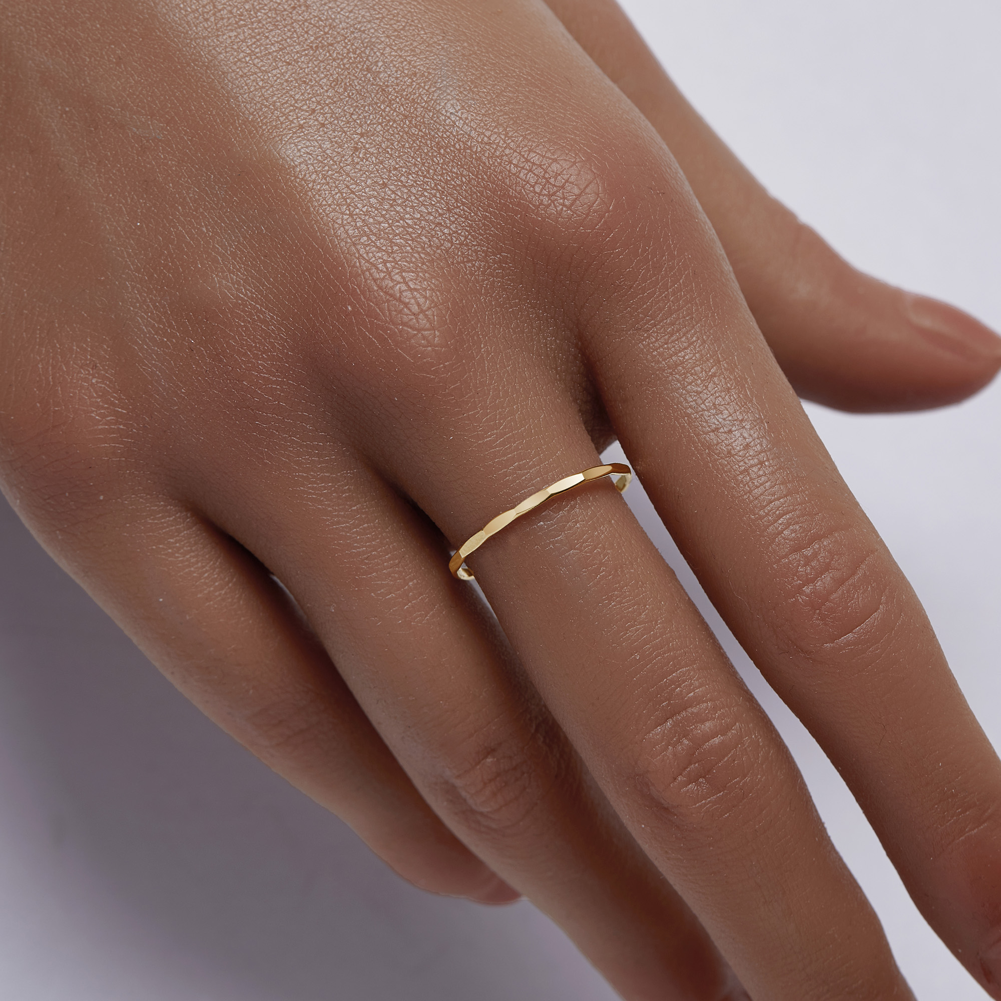 1PCS 1.4MM Hammered Faceted 14K Gold Filled Ring,Minimalist Ring,Gold Filled Slim Band Ring,Stackable Ring,DIY Ring Supplies 1294733 - Click Image to Close