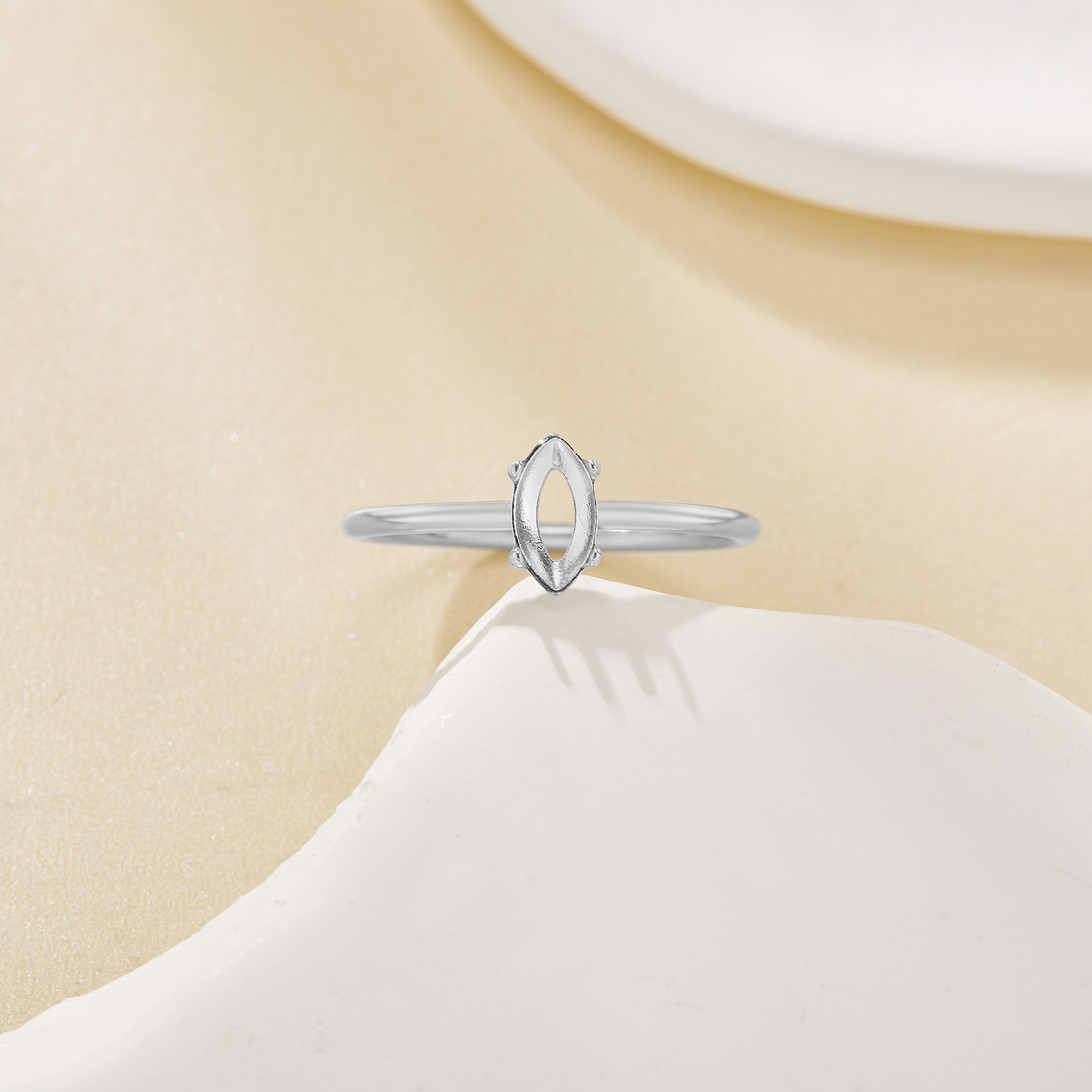 4x8MM Marquise Prong Ring Settings,Stainless Steel Silver Marquise Ring,Simple Marquise Ring,DIY Ring Supplies 1294913 - Click Image to Close
