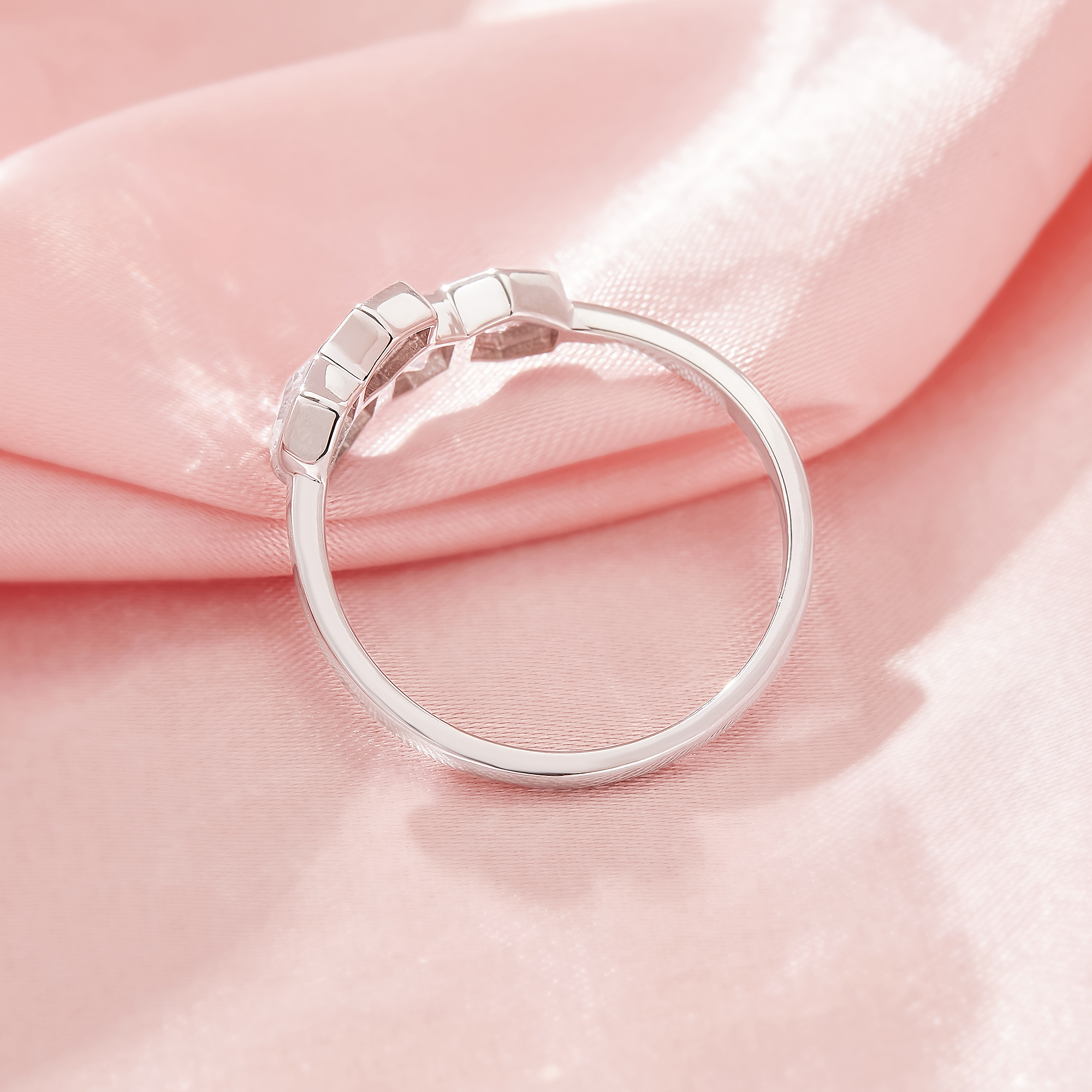 Keepsake Breast Milk Resin Hexagon Bezel Ring Settings,Honeycomb Solid 925 Sterling Silver Ring,CZ Stone Ring,DIY Ring Supplies 1294919-1