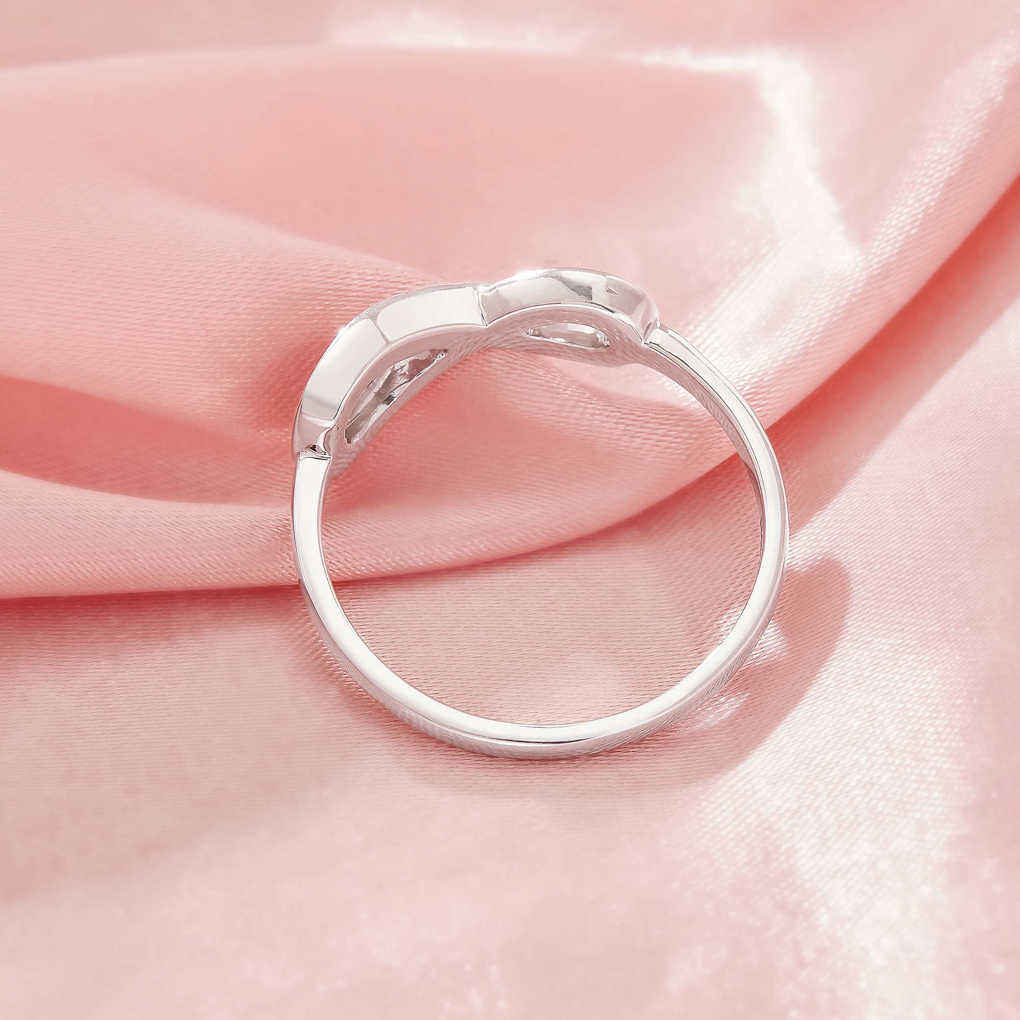 4MM Keepsake Breast Milk Resin Heart Bezel Ring Settings,Infinity Solid 925 Sterling Silver Ring,Pave CZ Stone Ring,DIY Ring Supplies 1294920