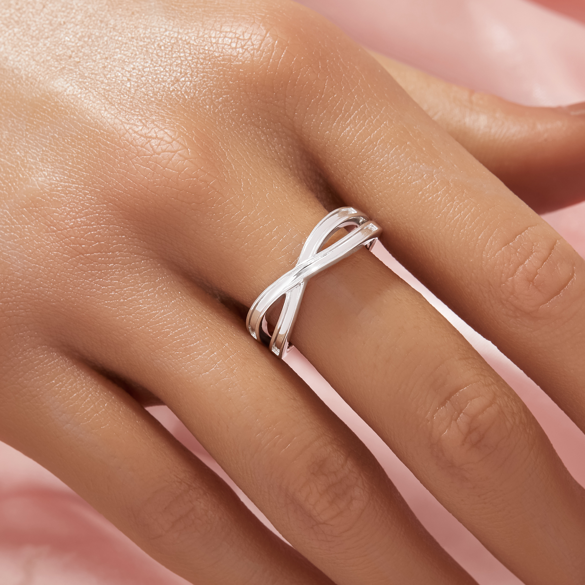 1MM Channel Keepsake Breast Milk Resin Channel Ring Settings,Infinity Solid Back Solid 925 Sterling SilverRing,DIY Ring Supplies For Gemstone 1294926