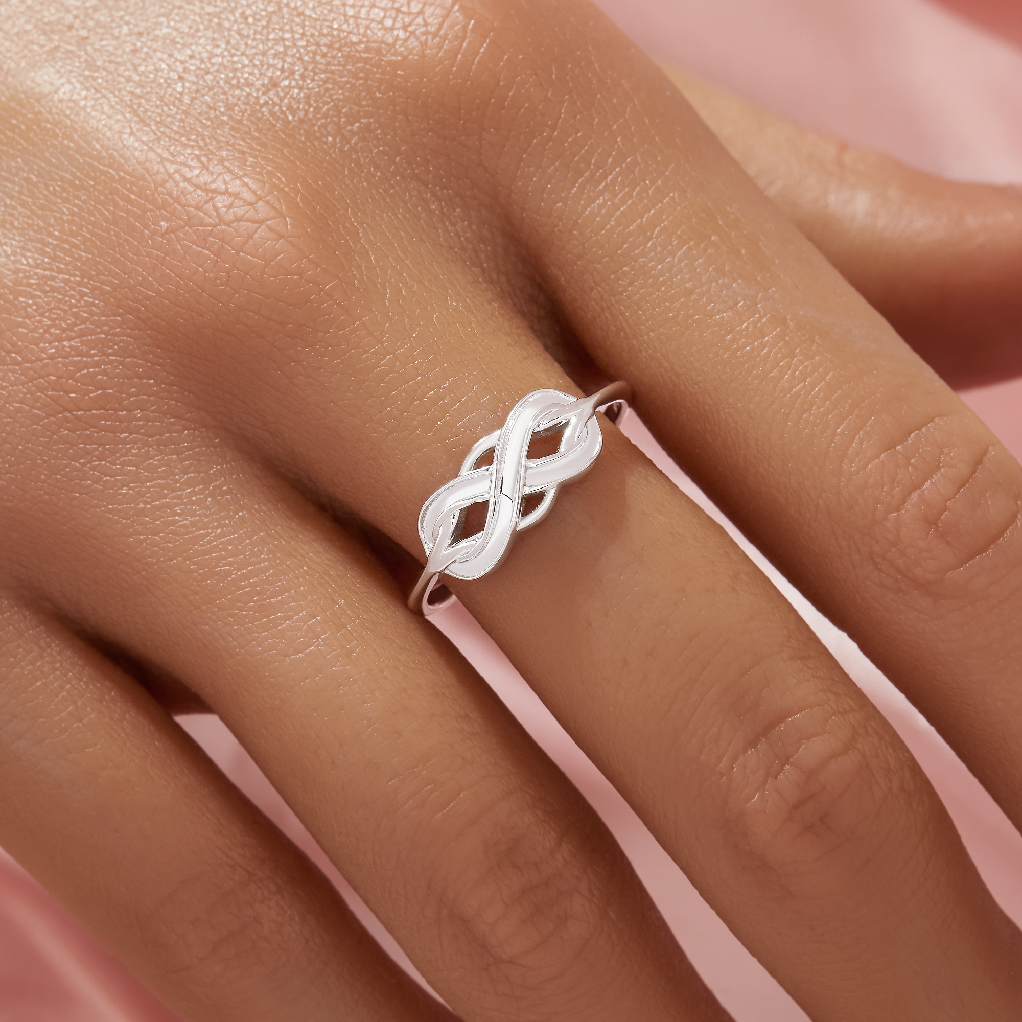 1MM Channel Keepsake Breast Milk Resin Channel Ring Settings,Infinity Solid 925 Sterling SilverRing,Rope Art Deco Ring,DIY Ring Supplies 1294928