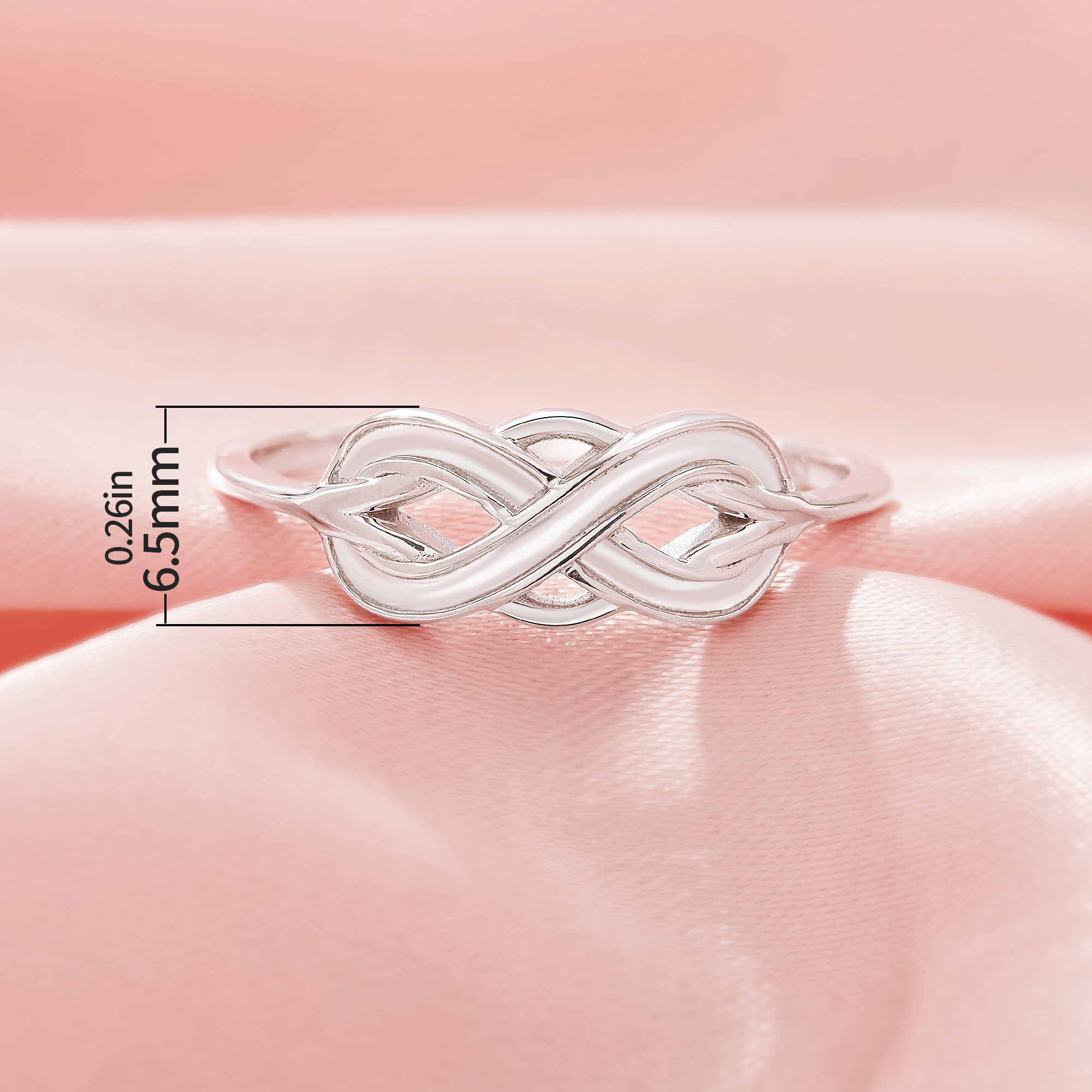 1MM Channel Keepsake Breast Milk Resin Channel Ring Settings,Infinity Solid 925 Sterling SilverRing,Rope Art Deco Ring,DIY Ring Supplies 1294928