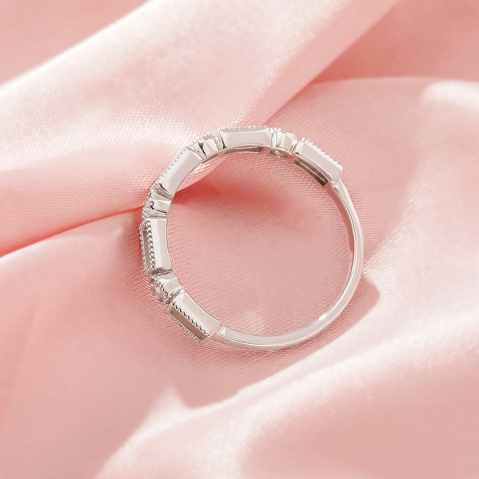 Birthstone Half Band Keepsake Breast Milk Resin Rectangle Bezel Ring Settings,Solid 14K 18K Gold Ring,DIY Ring Supplies 1294932 - Click Image to Close