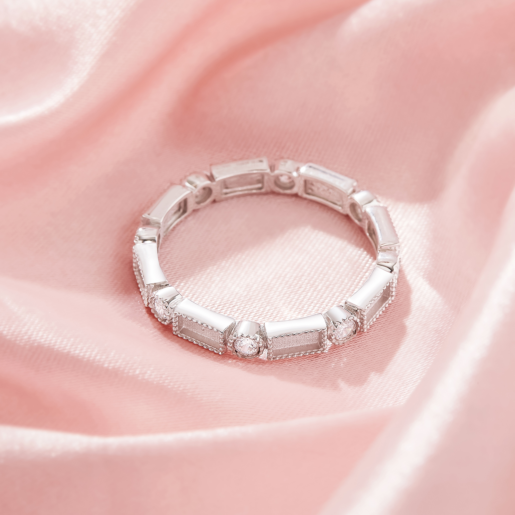 Birthstone Full Band Keepsake Breast Milk Resin Rectangle Bezel Ring Settings,Solid 925 Sterling SilverRing,DIY Ring Supplies 1294933