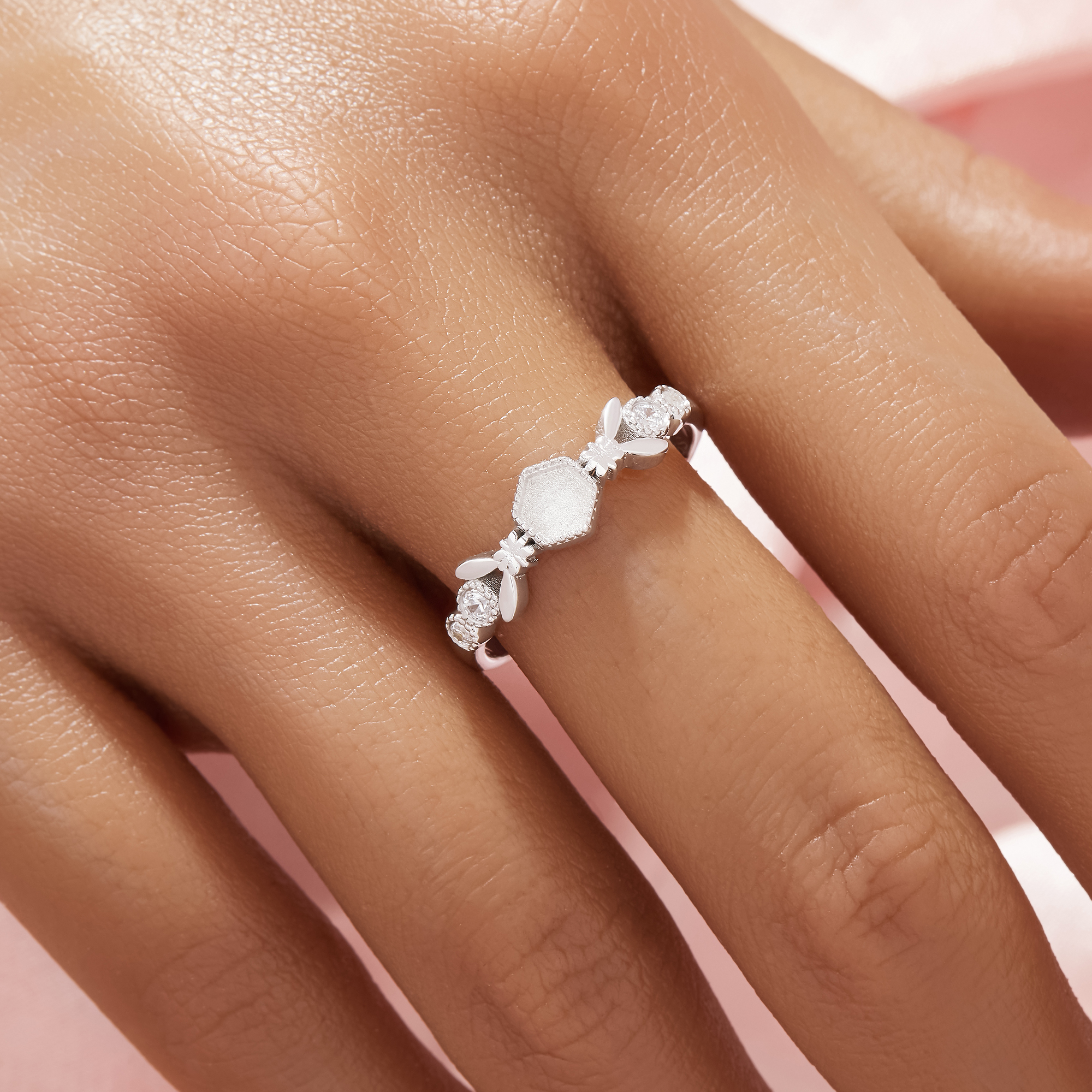 Keepsake Breast Milk Resin Hexagon Bezel Ring Settings,Flower Tree Branch Solid 925 Sterling SilverRing,DIY Ring Supplies 1294937