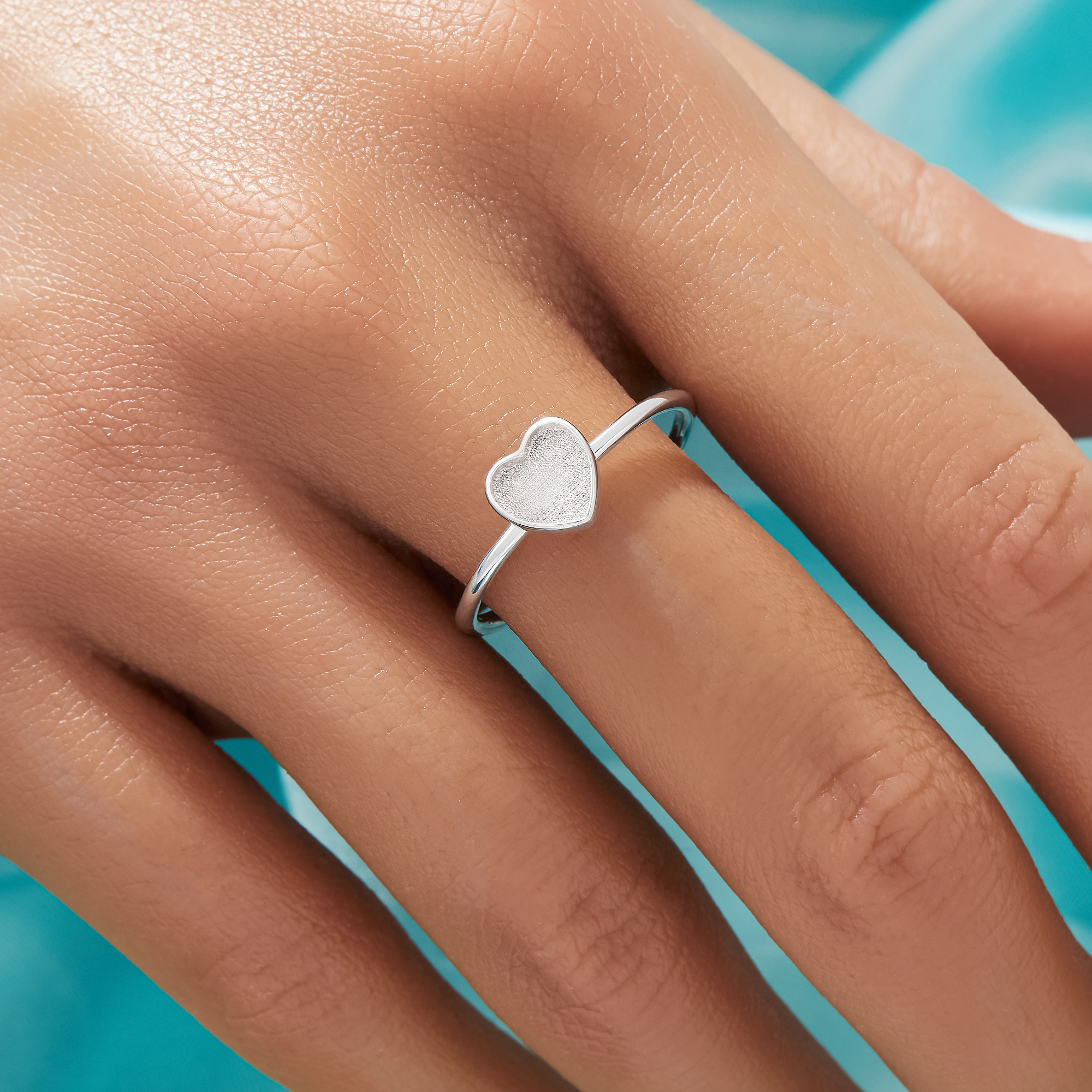 Keepsake Breast Milk Resin Heart Bezel Ring Settings,Solid Back Solid 925 Sterling Silver Ring,Minimalist Heart Ring,DIY Ring Supplies 1294952 - Click Image to Close