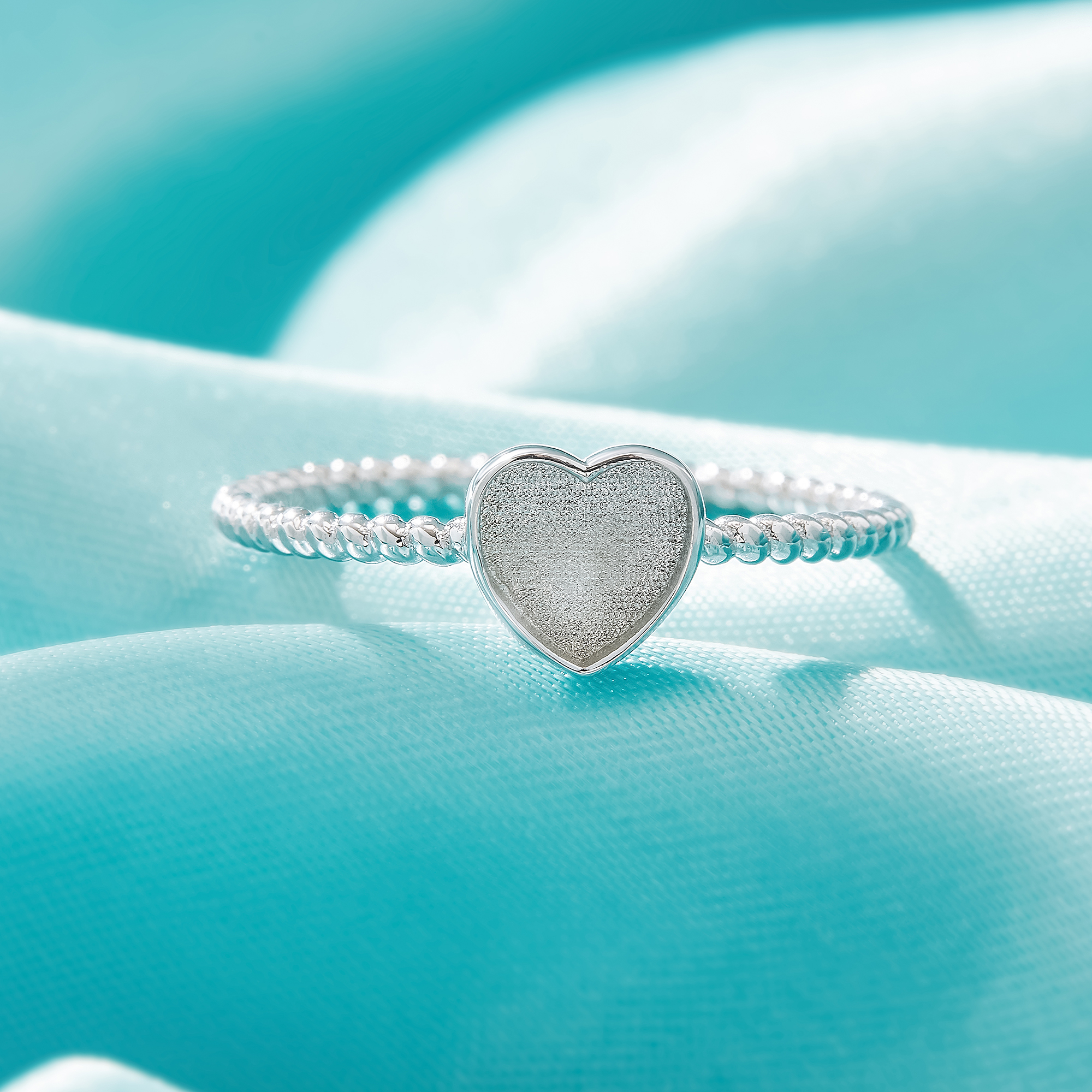 Keepsake Breast Milk Resin Heart Bezel Ring Settings,Solid Back Solid 925 Sterling Silver Ring,Twist Band Art Deco Ring,DIY Ring Supplies 1294953 - Click Image to Close