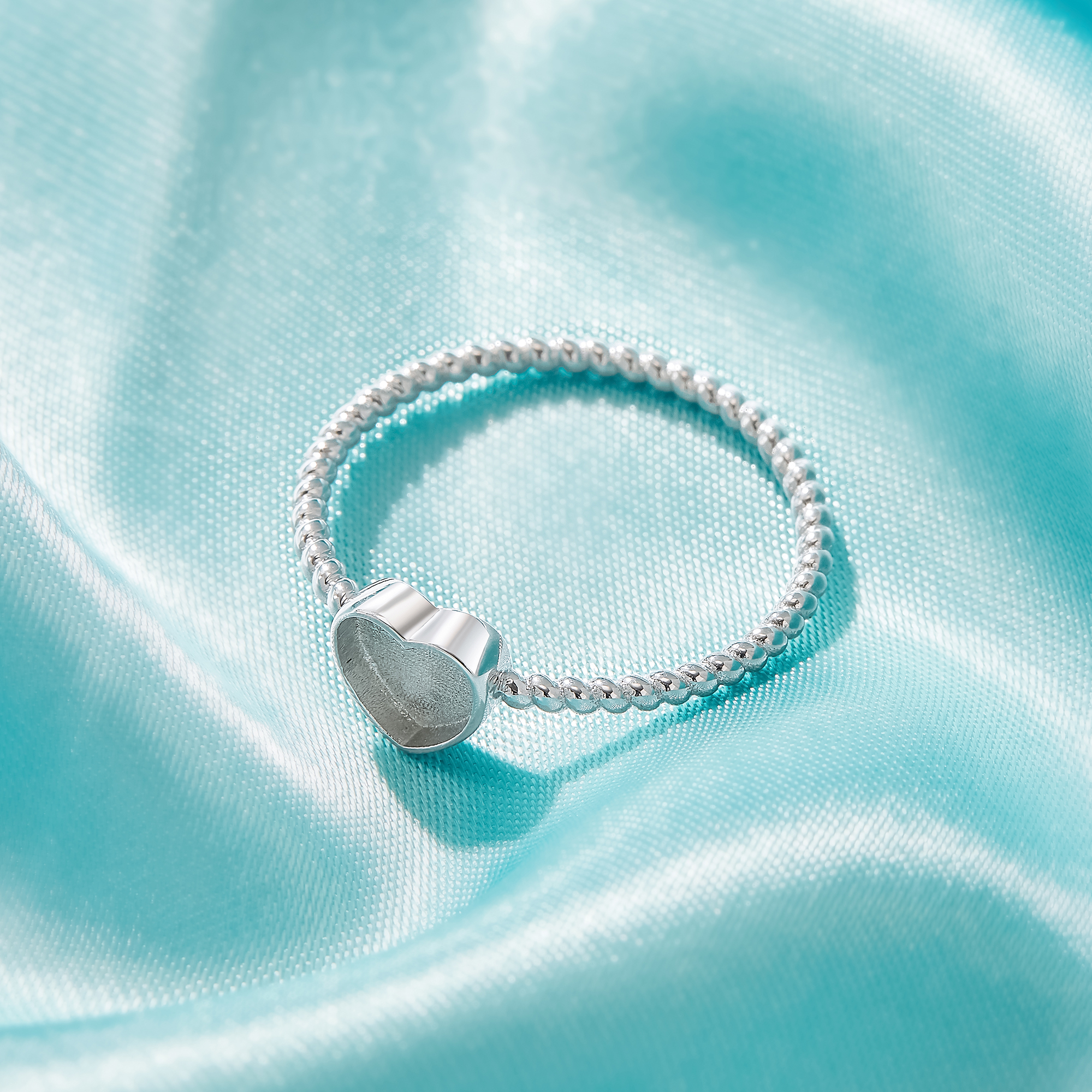 Keepsake Breast Milk Resin Heart Bezel Ring Settings,Solid Back Solid 925 Sterling Silver Ring,Twist Band Art Deco Ring,DIY Ring Supplies 1294953 - Click Image to Close
