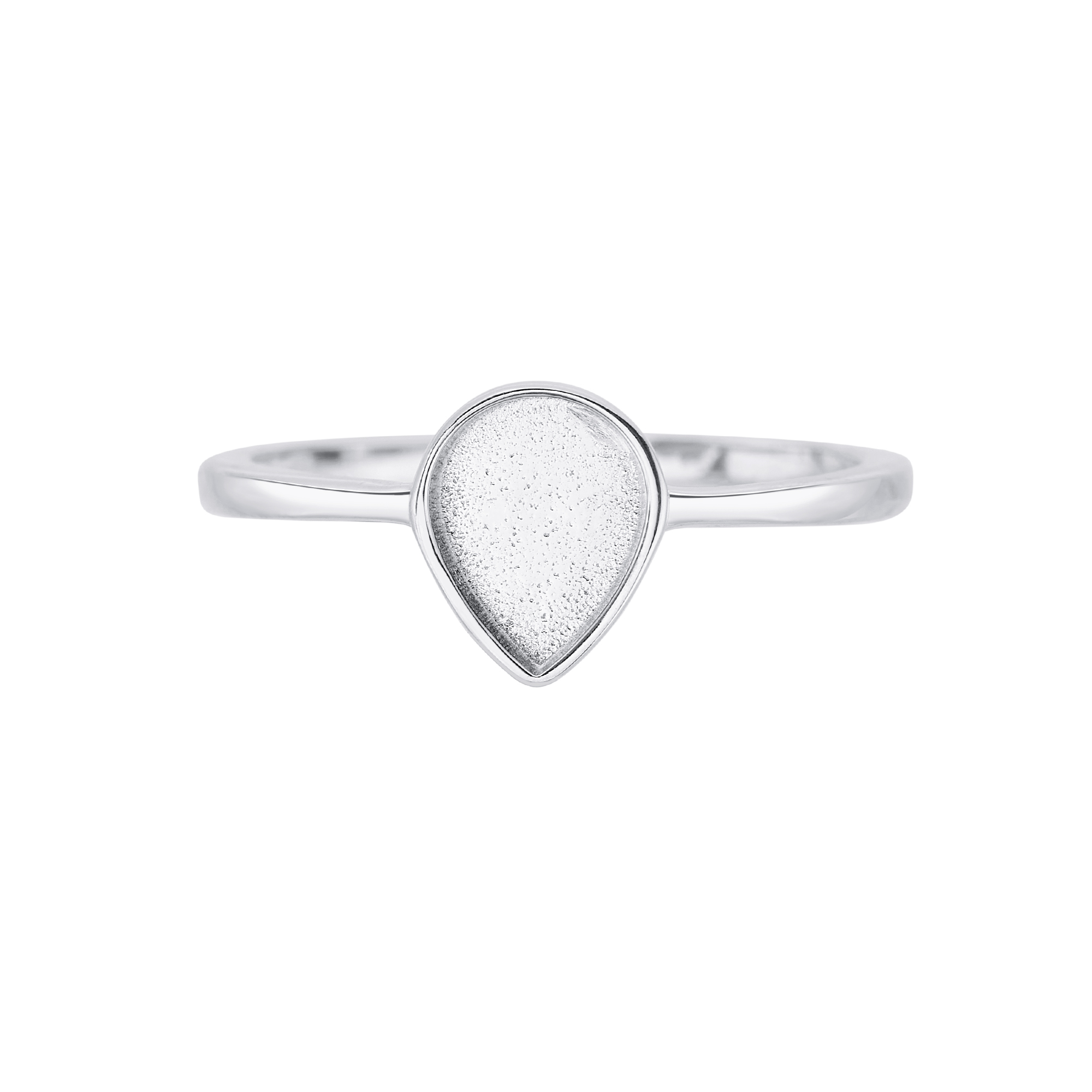 6x8MM Keepsake Breast Milk Resin Pear Ring Bezel Settings,Solid 925 Sterling Silver Rose Gold Plated Ring,High Bezel Ring,DIY Ring Supplies 1294962 - Click Image to Close