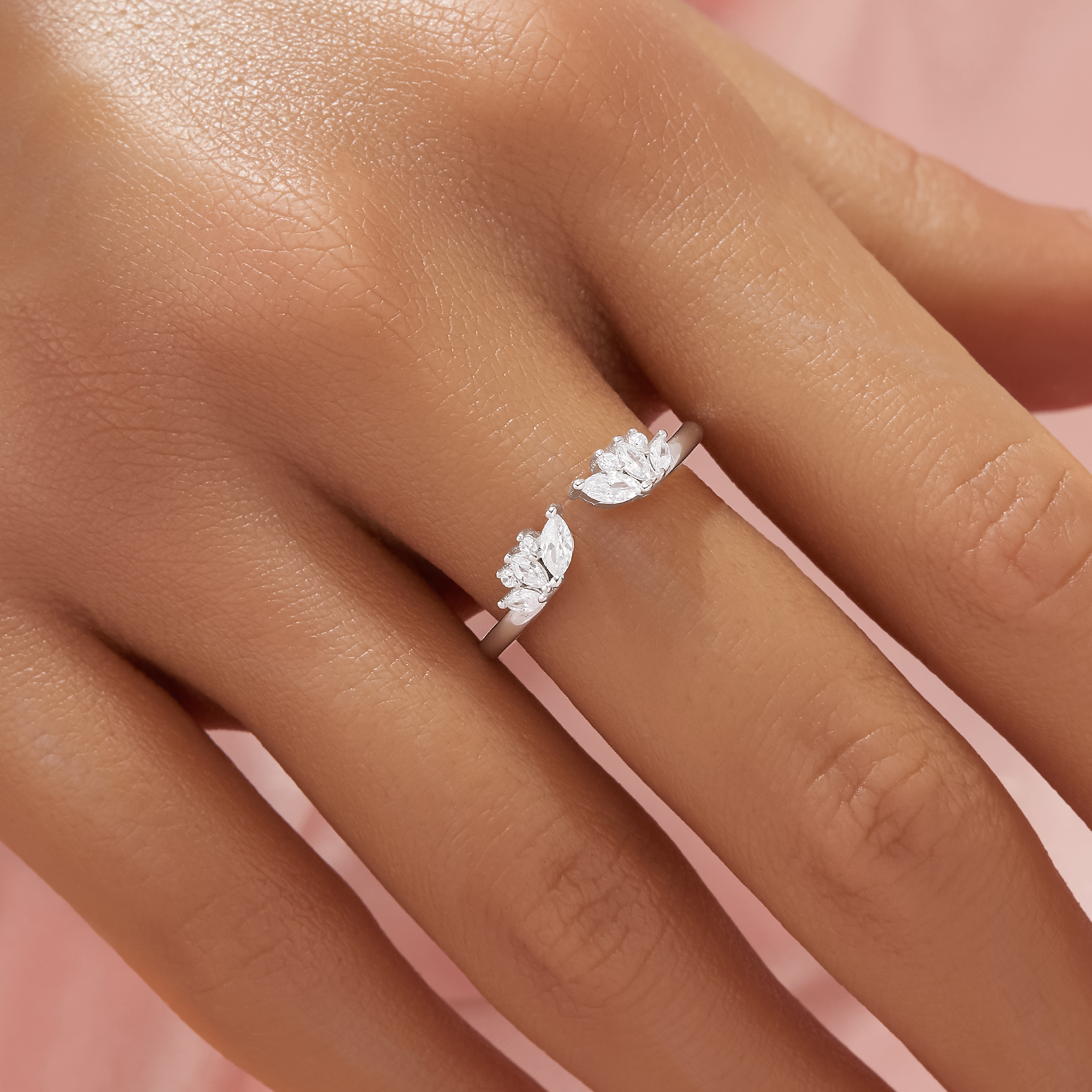 Angel Wings Moissanite Stackable Ring,Solid 14K 18K Gold Ring,Dainty Adjustable Stacker Ring,Stackable Ring,DIY Ring Supplies 1294993 - Click Image to Close