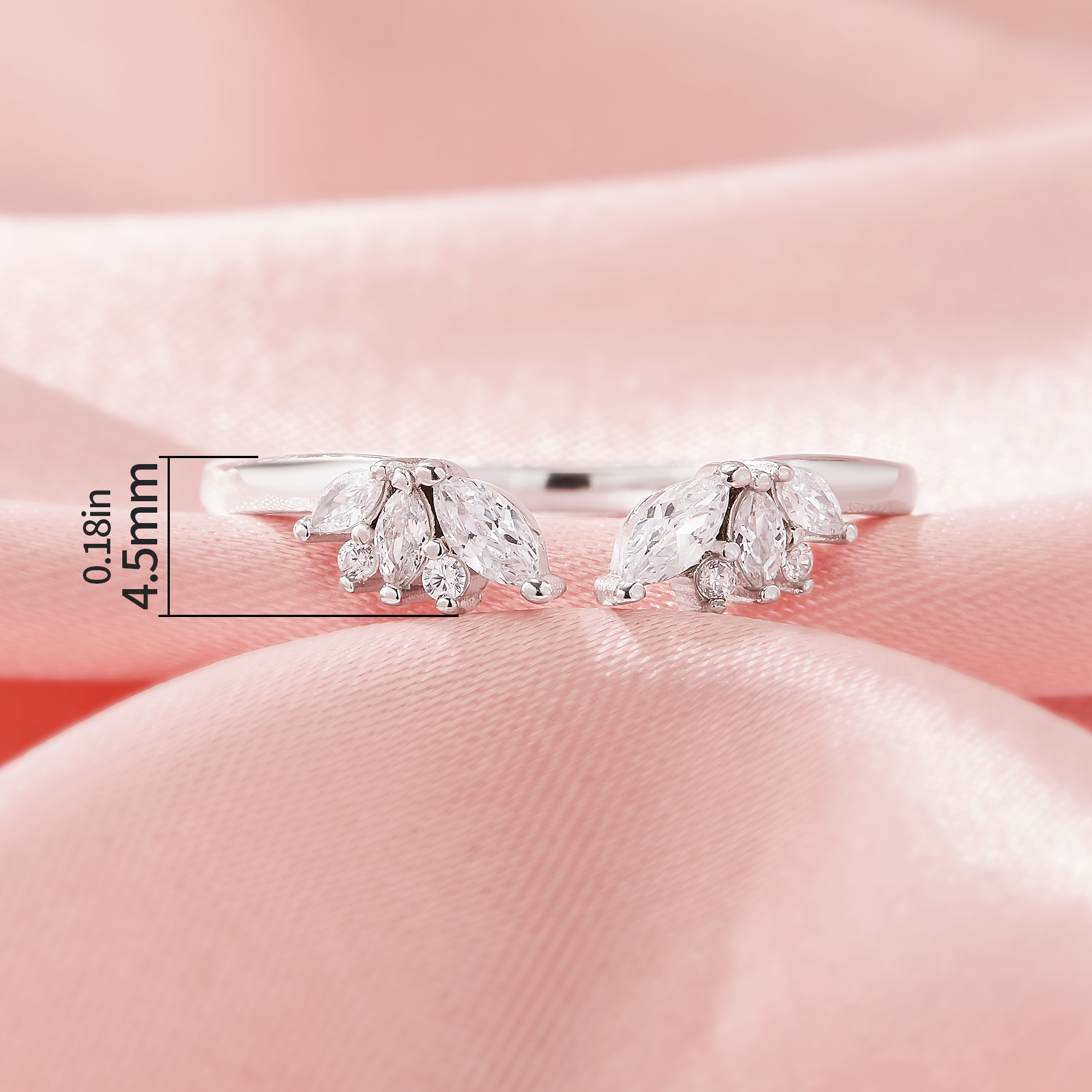 Angel Wings Moissanite Stackable Ring,Solid 14K 18K Gold Ring,Dainty Adjustable Stacker Ring,Stackable Ring,DIY Ring Supplies 1294993 - Click Image to Close