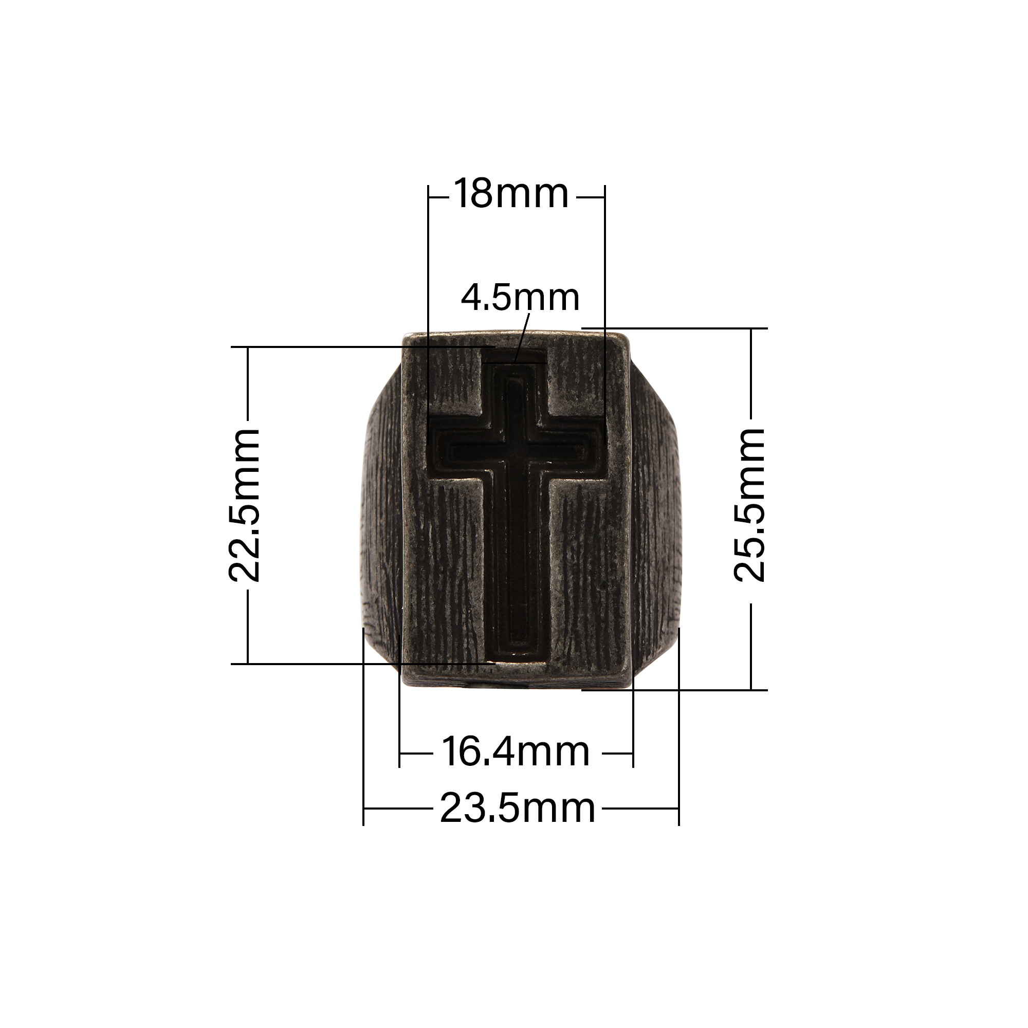 Jerusalem Cross Stainless Steel Ring,Stainless Steel Baptism Ring,Religious Ring,Men's Ring,DIY Ring Supplies 1295005 - Click Image to Close
