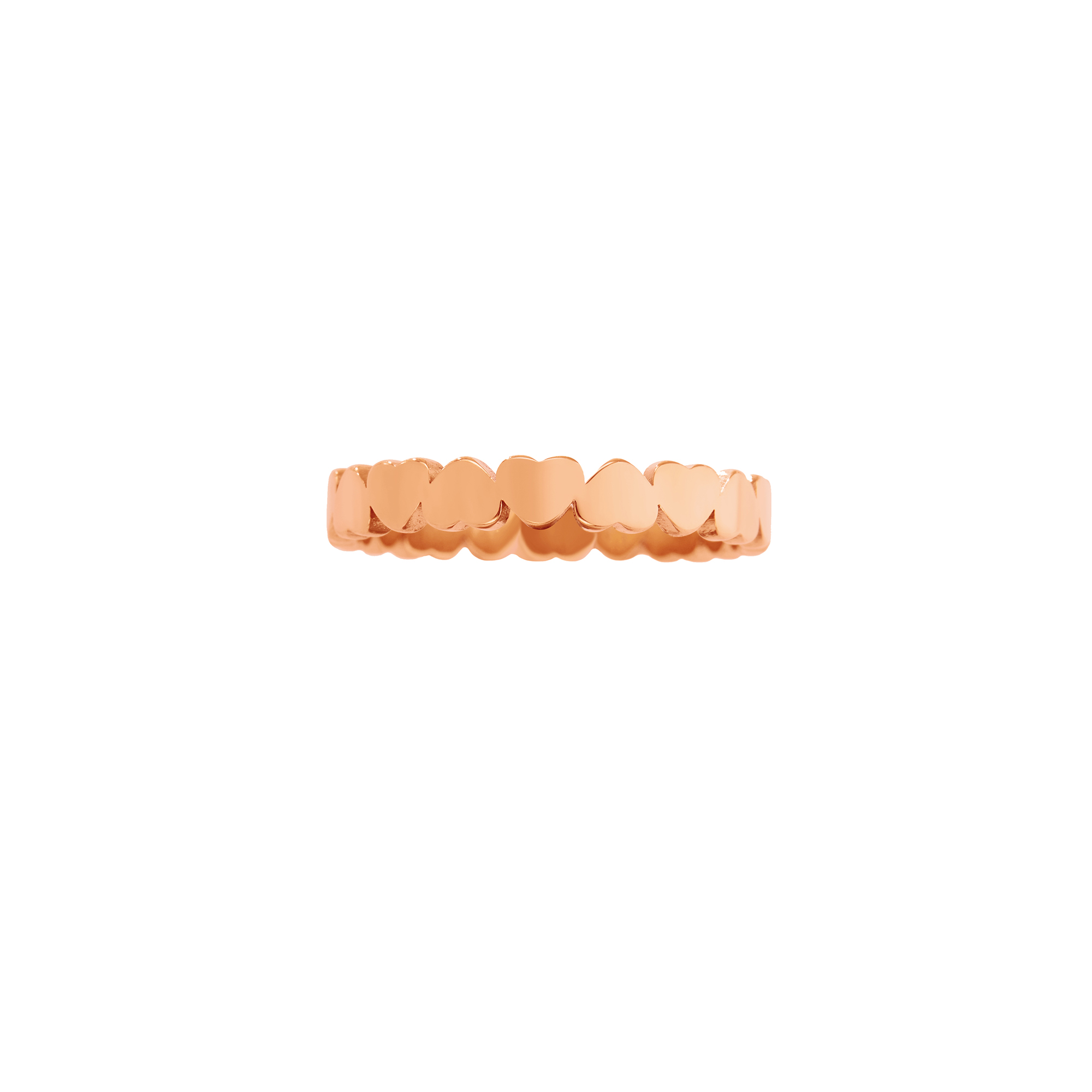 Full Band Heart Circle Stacker Ring,Stainless Steel Heart Ring,Rose Gold Minimalist Heart Ring,Heart Stackable Ring,DIY Ring Supplies 1295013 - Click Image to Close
