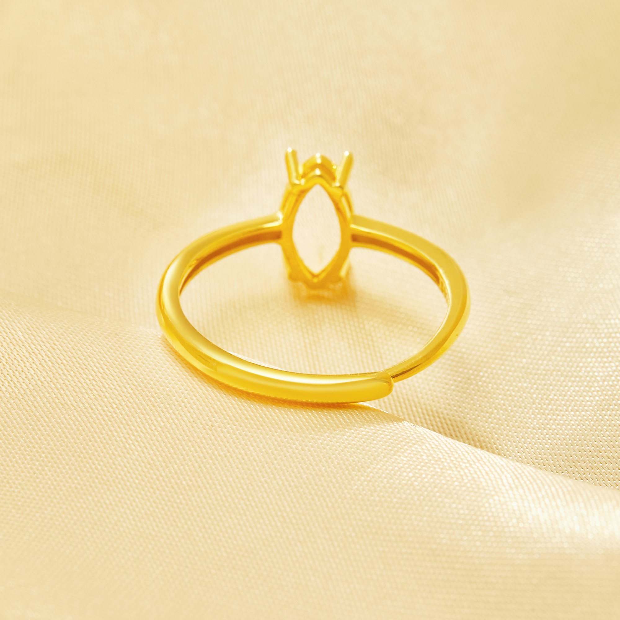 Marquise Prong Ring Settings,Solid 925 Sterling Silver Rose Gold Plated Ring,Minimalist Marquise Ring,DIY Ring Blank Supplies 1295032 - Click Image to Close