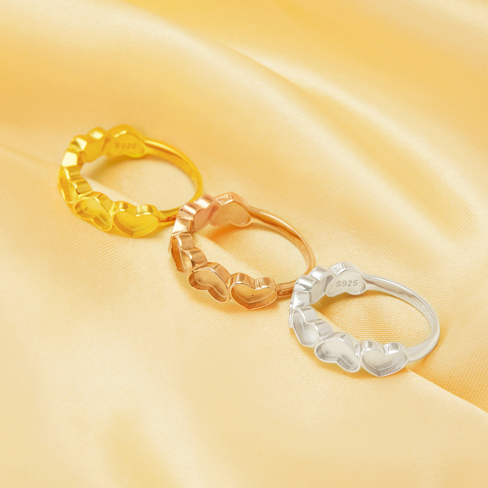 6 Stones Keepsake Breast Milk Resin Heart Bezel Ring Settings,Solid 925 Sterling Silver Rose Gold Plated Ring,DIY Ring Supplies 1295033 - Click Image to Close