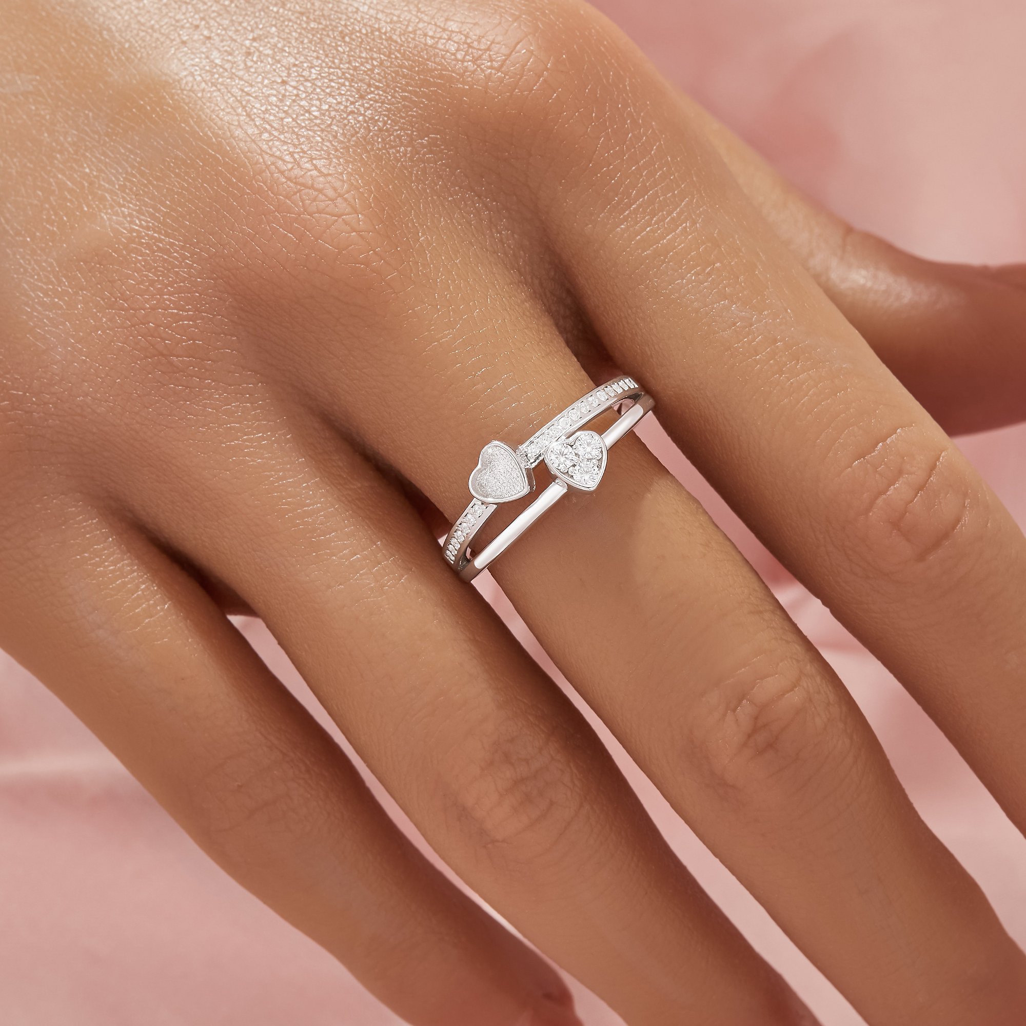 4MM Keepsake Breast Milk Resin Heart Bezel Ring Settings,Solid 925 Sterling Silver Ring,CZ Stone Heart Deco Solid Back Ring,DIY Ring Supplies 1295043-1