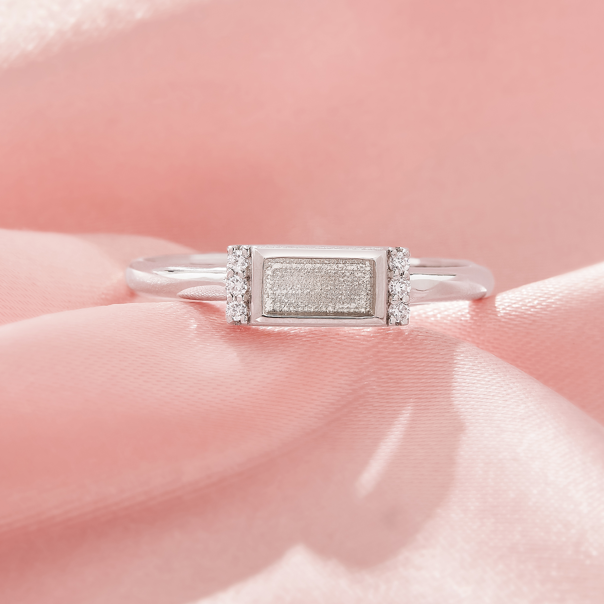 3x6MM Keepsake Breast Milk Resin Rectangle Bezel Ring Settings,Solid 925 Sterling Silver Ring,Vintage Styles Ring,CZ Stone Art Deco Solid Back Ring,DIY Ring Supplies 1295051-1