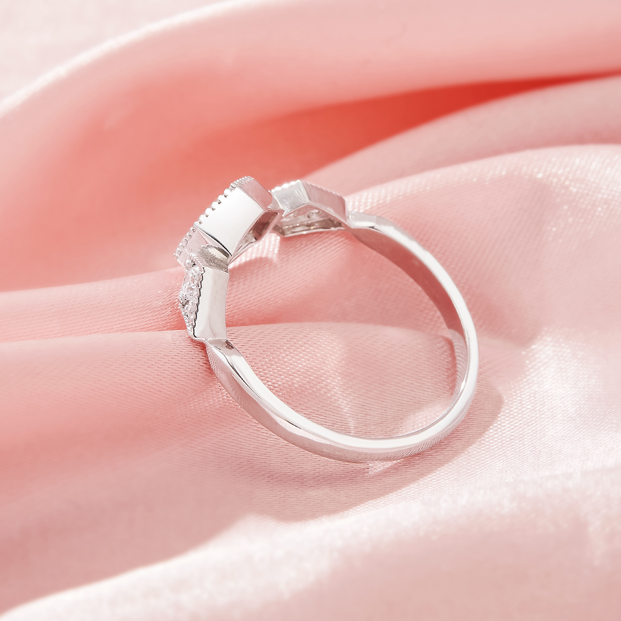 Keepsake Breast Milk Resin Hexagon Bezel Ring Settings,Solid 925 Sterling Silver Ring,Vintage Styles Ring,Art Deco Solid Back Ring,DIY Ring Supplies 1295052-1