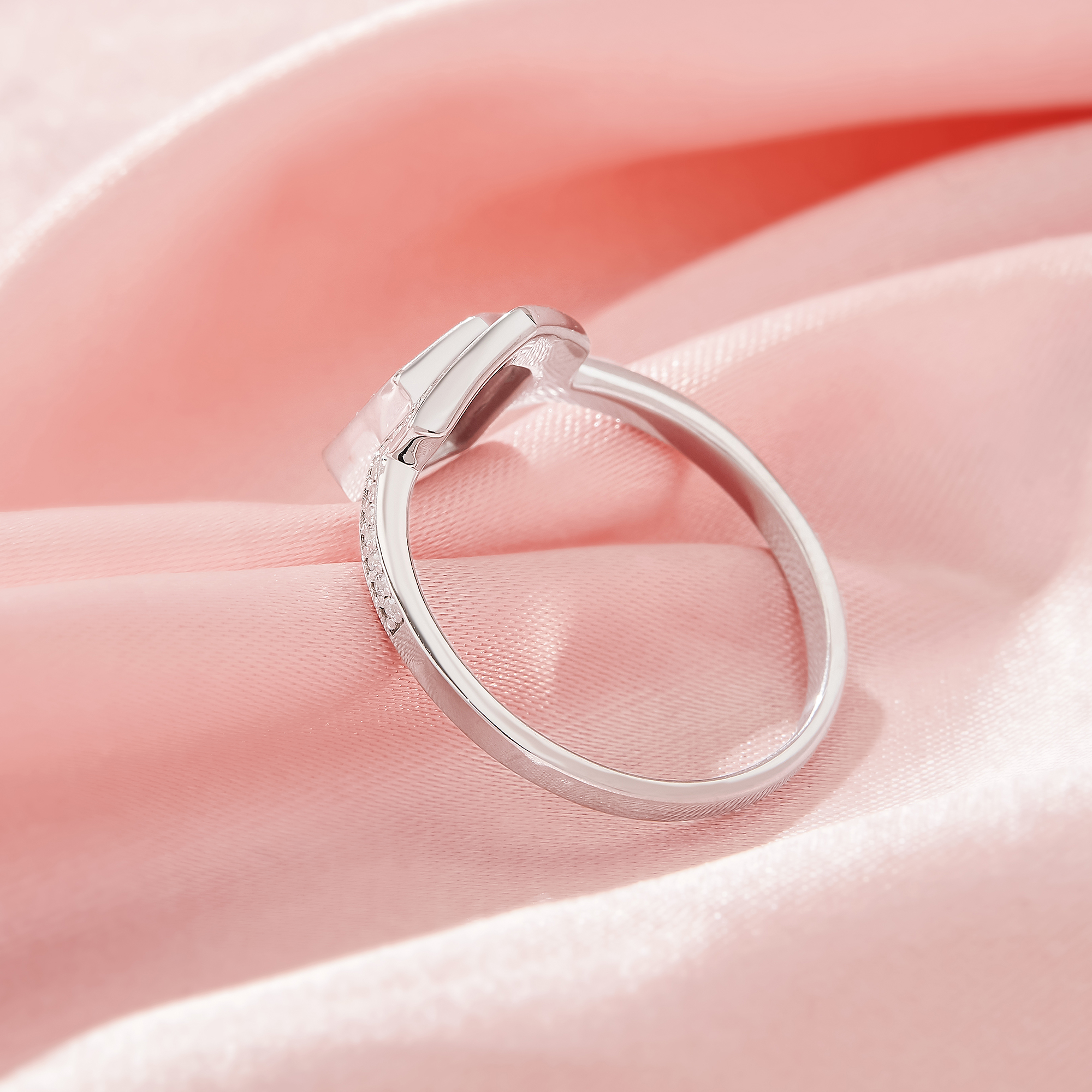 6x10MM Keepsake Breast Milk Resin Hexagon Bezel Ring Settings,Solid 925 Sterling Silver Ring,CZ Stone Art Deco Ring,Solid Back Ring,DIY Ring Supplies 1295056-1