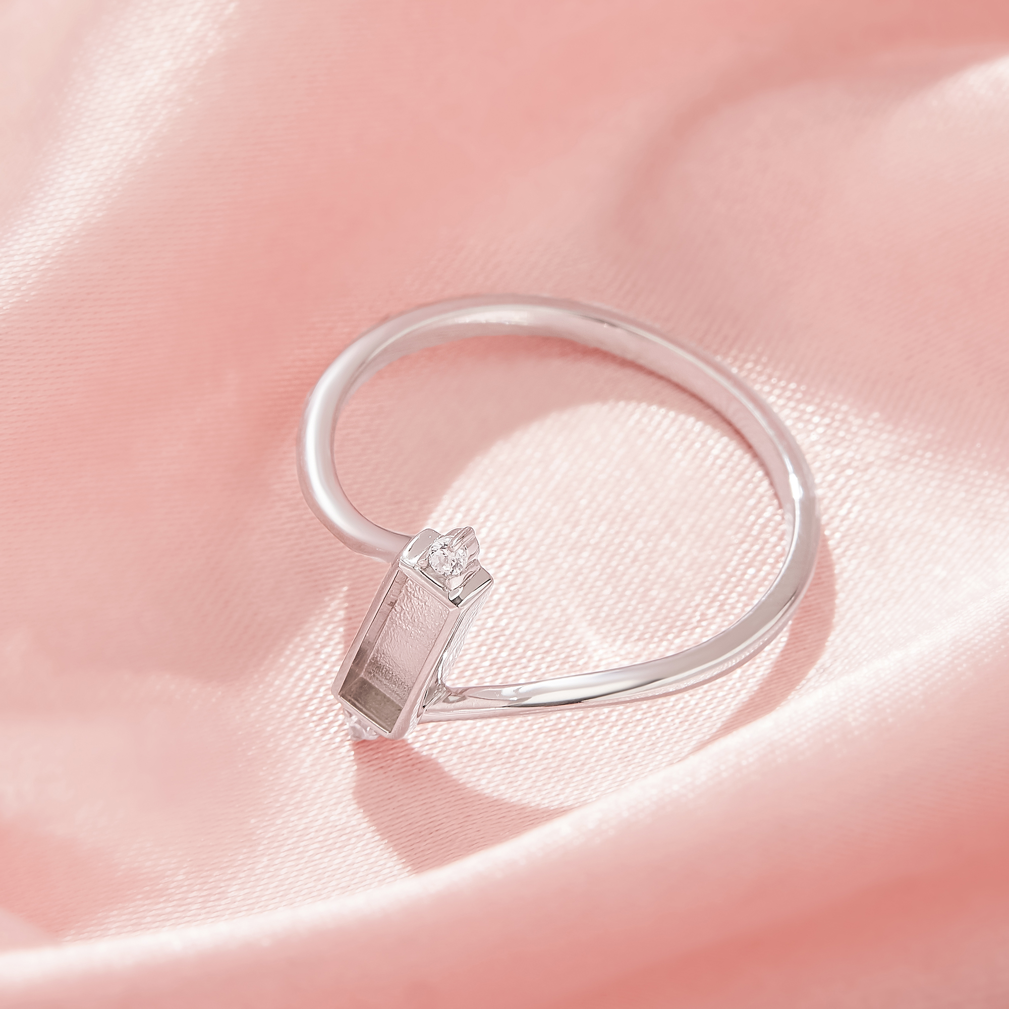 Keepsake Breast Milk Resin Hexagon Bezel Ring Settings,Bypass Shank Solid 925 Sterling Silver Ring,Art Deco Ring,Solid Back Ring,DIY Ring Supplies 1295057-1