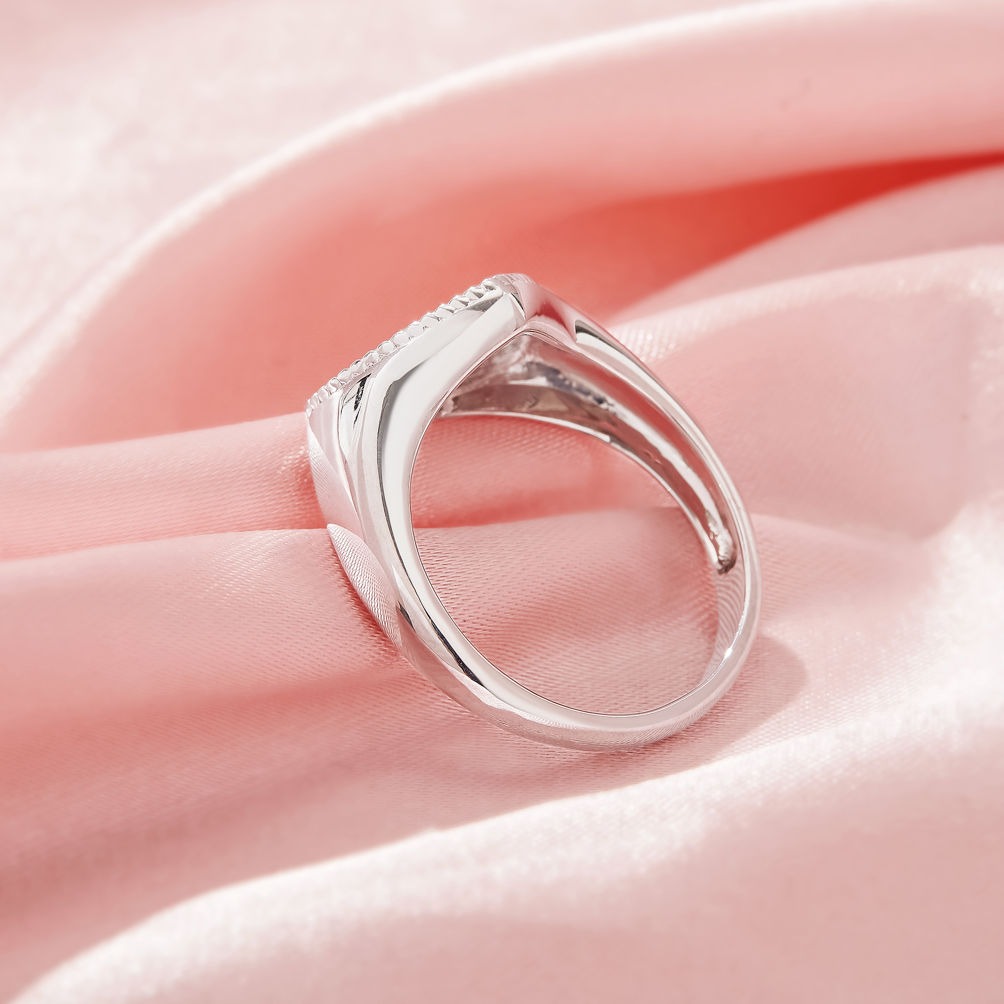 Keepsake Breast Milk Resin Heart Bezel Ring Settings,Birthstone Solid 925 Sterling Silver Ring,Solid Back Heart Ring,DIY Ring Supplies 1295058-1