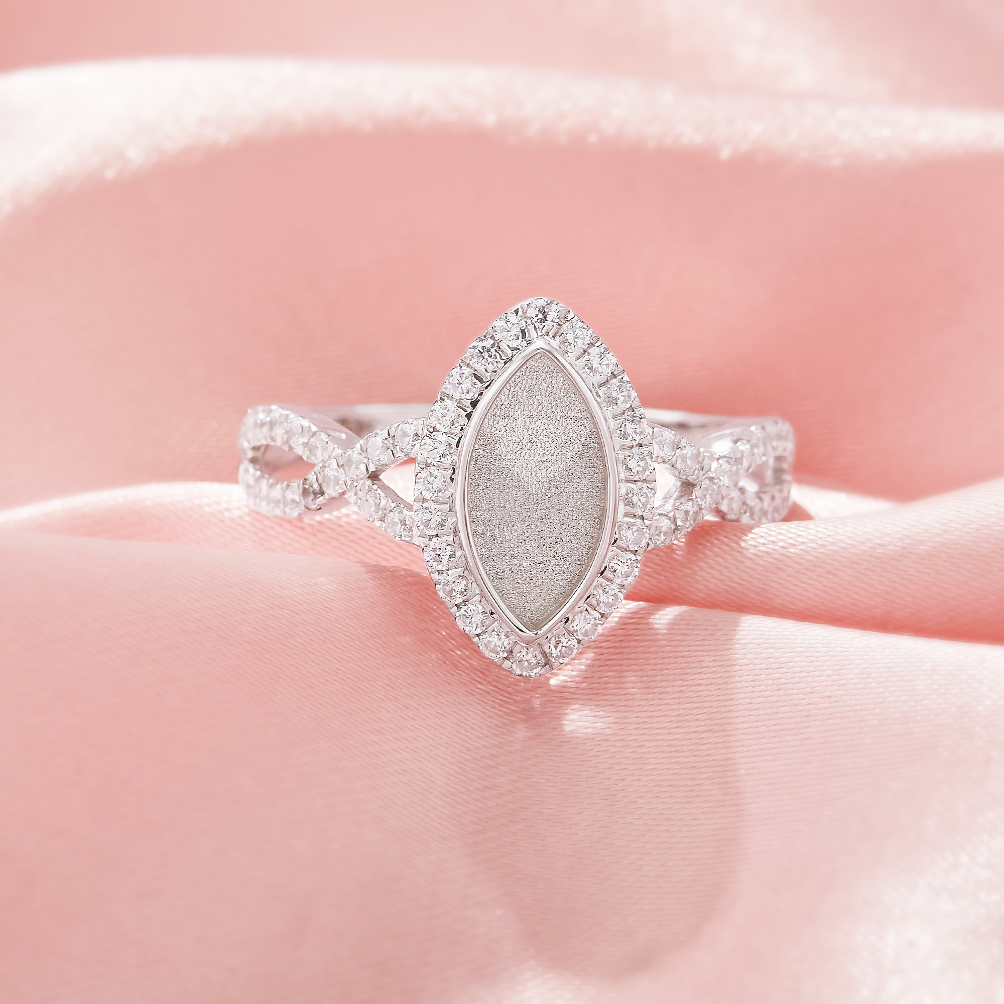 5x10MM Keepsake Breast Milk Resin Marquise Bezel Ring Settings,Solid 925 Sterling Silver Ring,Infinity Art Deco Ring,Pave CZ Stone Ring,DIY Ring Supplies 1295060-1