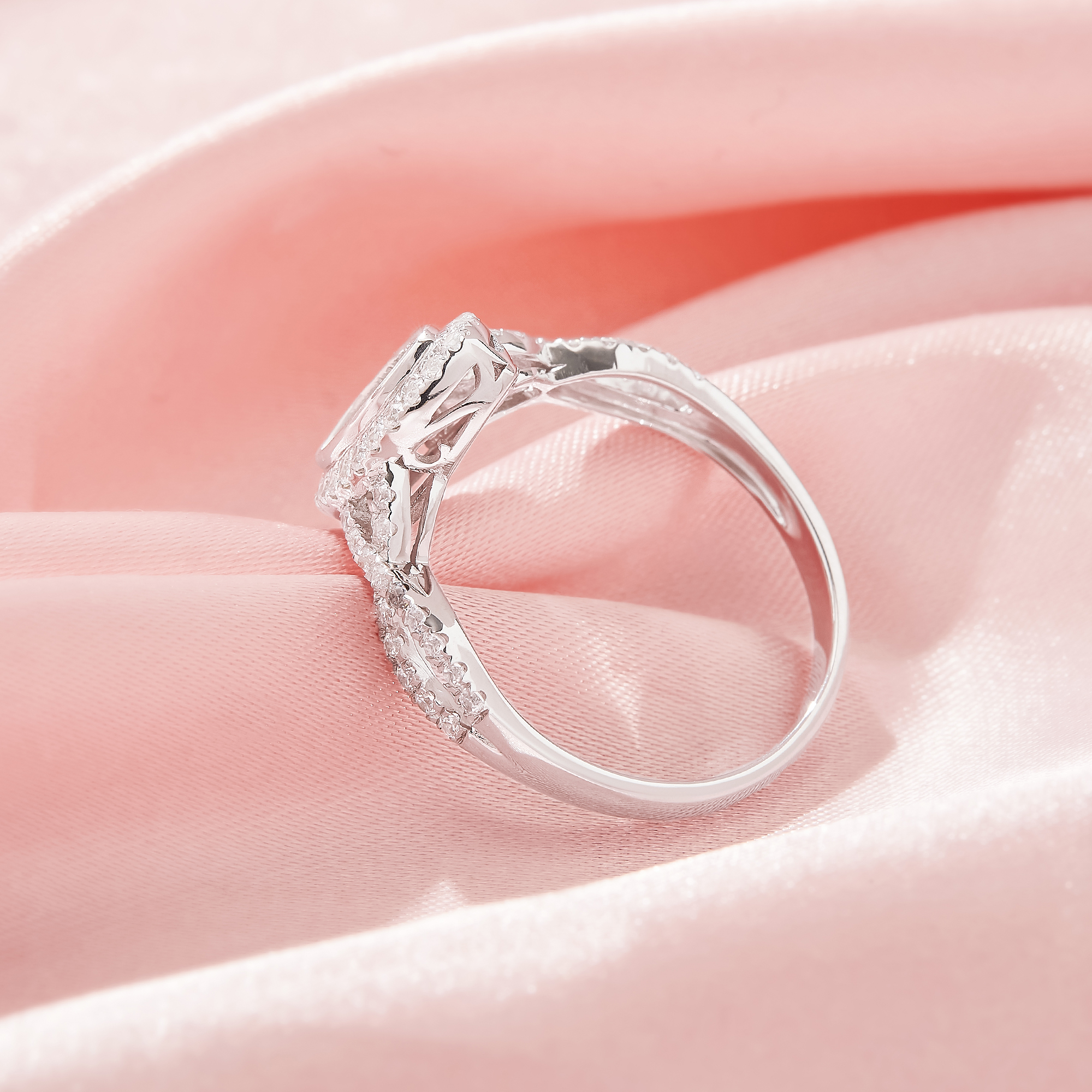 5x10MM Keepsake Breast Milk Resin Marquise Bezel Ring Settings,Solid 925 Sterling Silver Ring,Infinity Art Deco Ring,Pave CZ Stone Ring,DIY Ring Supplies 1295060-1