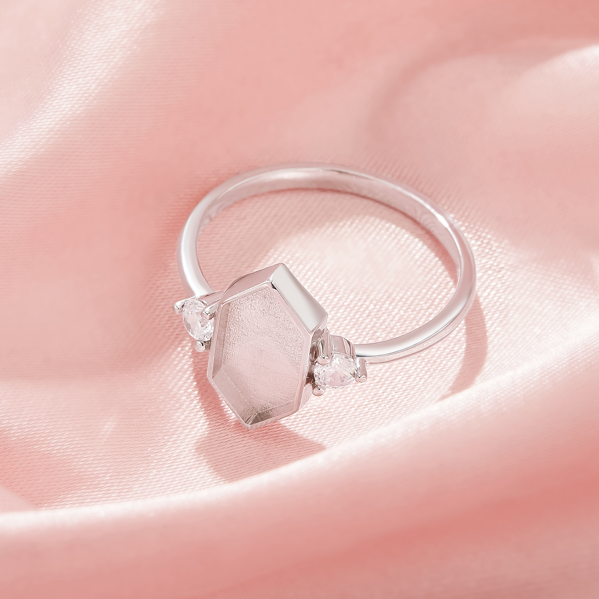 6x12MM Keepsake Breast Milk Resin Hexagon Bezel Ring Settings,Solid 925 Sterling Silver Ring,Vintage Styles Art Deco Ring,DIY Ring Supplies 1295061-1