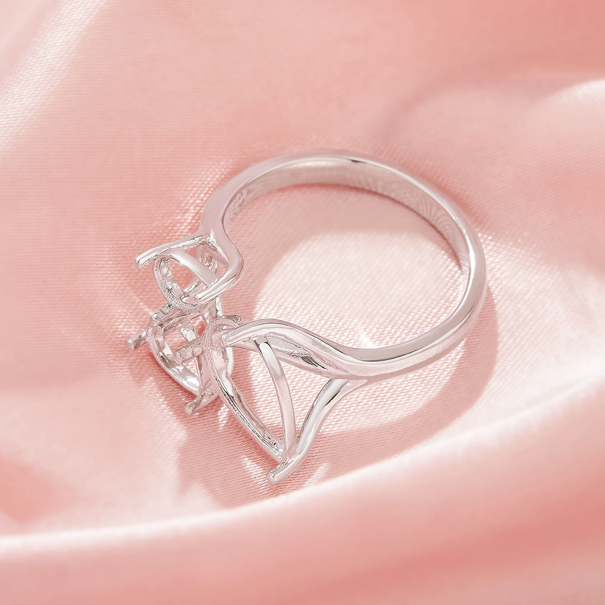 Three Stones Pear Prong Ring Settings,Solid 925 Sterling Silver Ring,Minimalist Pear Ring,Family Ring,DIY Ring Supplies 1295062-1