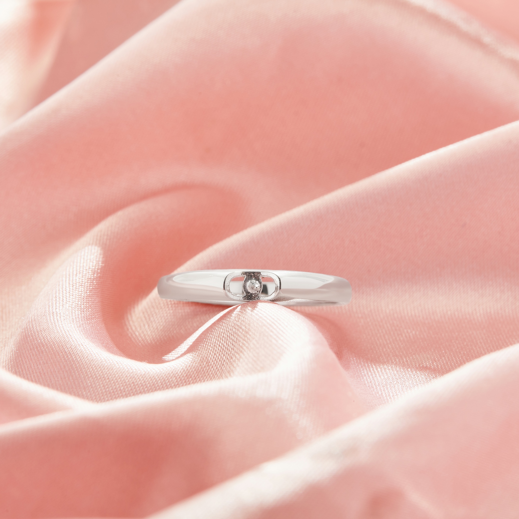 Pin Ring Settings For Half Drilled Pearl Bead,Solid 925 Sterling Silver Ring For Half Drilled Beads,Minimalist Ring,DIY Ring Supplies 1295075