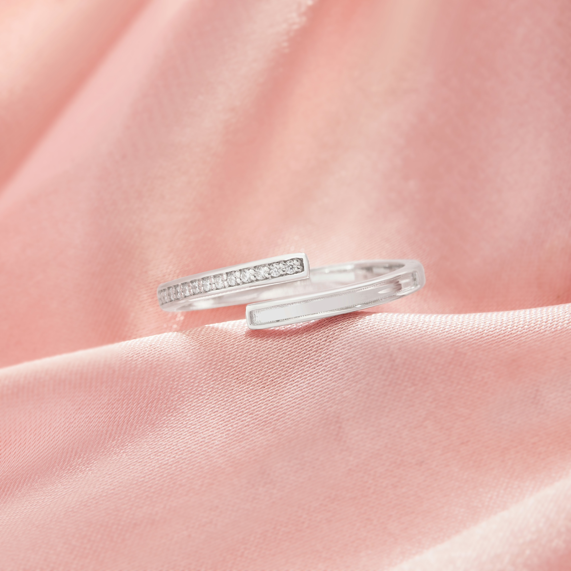Keepsake Breast Milk Resin Channel Ring Settings,Solid 14K 18K Gold Ring,Bypass Moissanite Ring,DIY Ring Supplies 1295077 - Click Image to Close